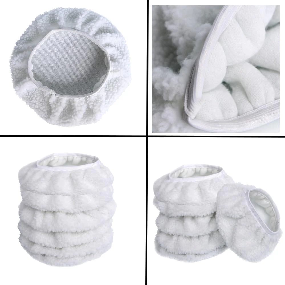 behone Set of 6 Lambswool Polishing Hoods for Einhell Cordless Car Polisher CE-CB 18/254 Li, CC-PO 90, for 220-250 mm Polishing Machines, Perfect for Car Paint Care, Metal Polish, Sustainable Reusable - Image 7