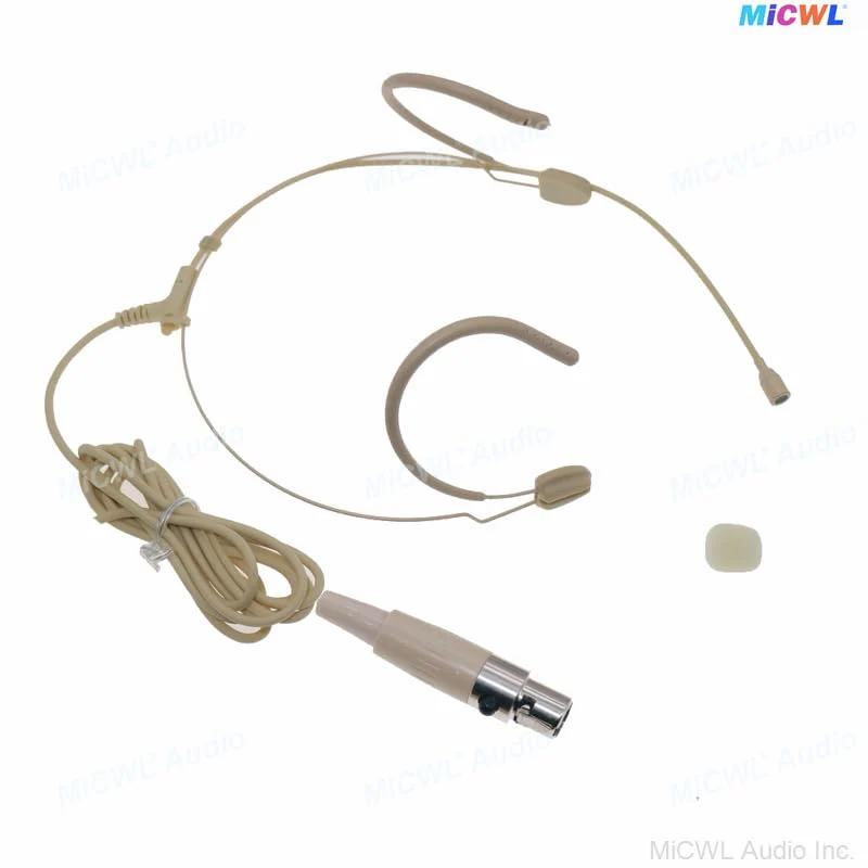 Beige DH28 Strong Ear Hanging Headset Vocal Condenser Microphone with TA4F Mini 4Pin for Shure BLX GLX ULX SLX UR4D BeltPack Transmitter System - Image 2