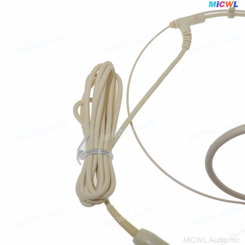 Beige DH28 Strong Ear Hanging Headset Vocal Condenser Microphone with TA4F Mini 4Pin for Shure BLX GLX ULX SLX UR4D BeltPack Transmitter System - Image 4