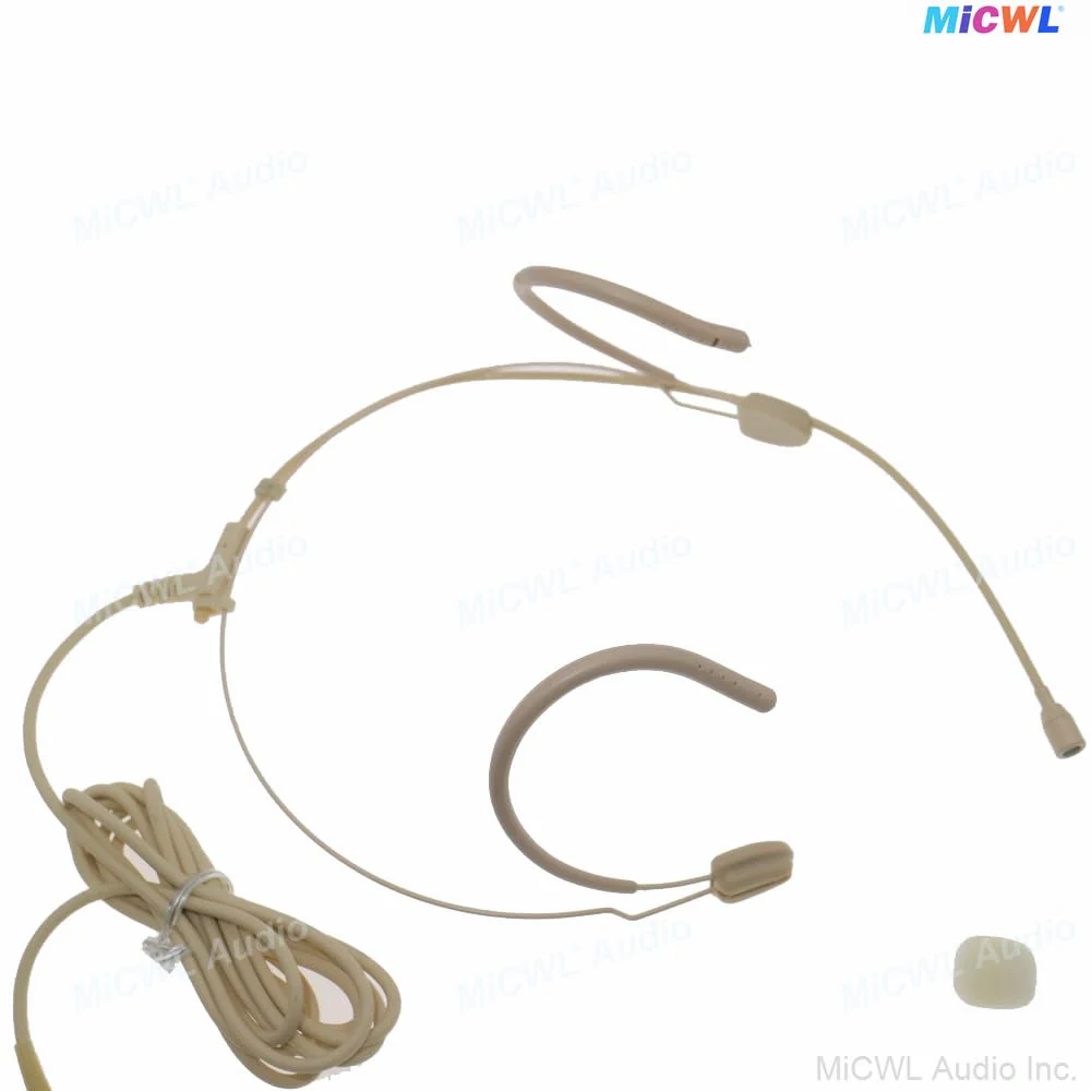 Beige DH28 Strong Ear Hanging Headset Vocal Condenser Microphone with TA4F Mini 4Pin for Shure BLX GLX ULX SLX UR4D BeltPack Transmitter System - Image 9
