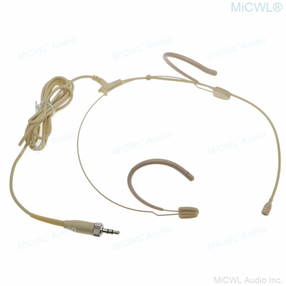 Beige SL6 Strong Cable Ear Hanging Headset Microphone for Sennheiser EW G3 G4 BeltPack Wireless System Omnidirectional Head Mic - Image 2