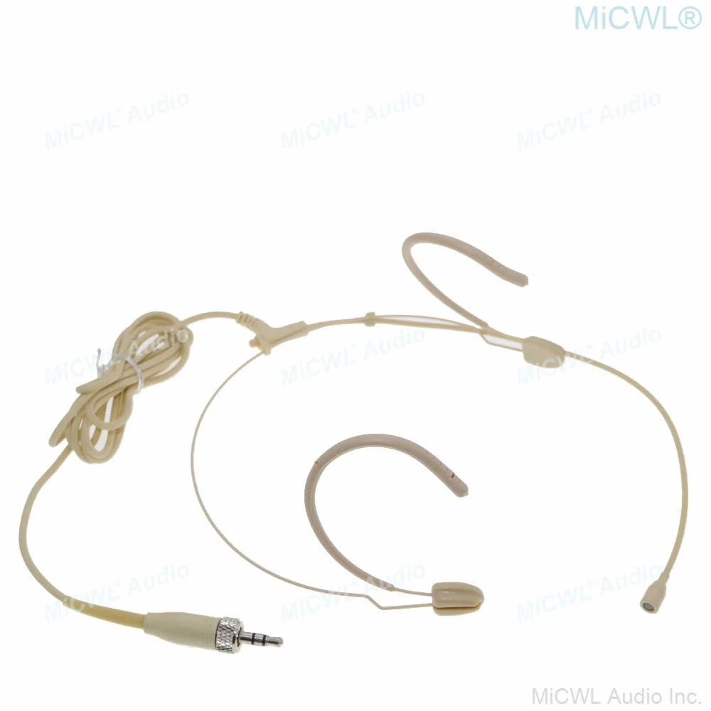 Beige SL6 Strong Cable Ear Hanging Headset Microphone for Sennheiser EW G3 G4 BeltPack Wireless System Omnidirectional Head Mic - Image 3