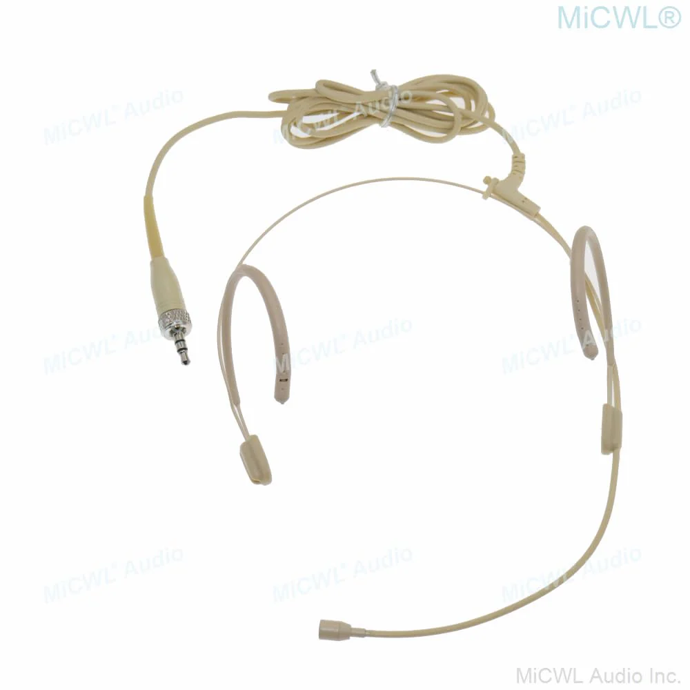 Beige SL6 Strong Cable Ear Hanging Headset Microphone for Sennheiser EW G3 G4 BeltPack Wireless System Omnidirectional Head Mic - Image 4