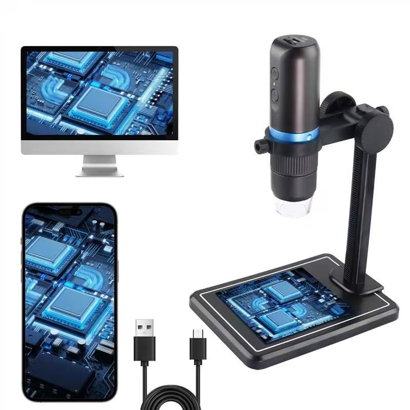 Beileshi WiFi USB Digital 50X to 1000X Digital Microscope with Stand, 8 LEDs,Supports APP,Compatible with iPhone iPad Android Mac Windows Wireless Microscope - Image 2
