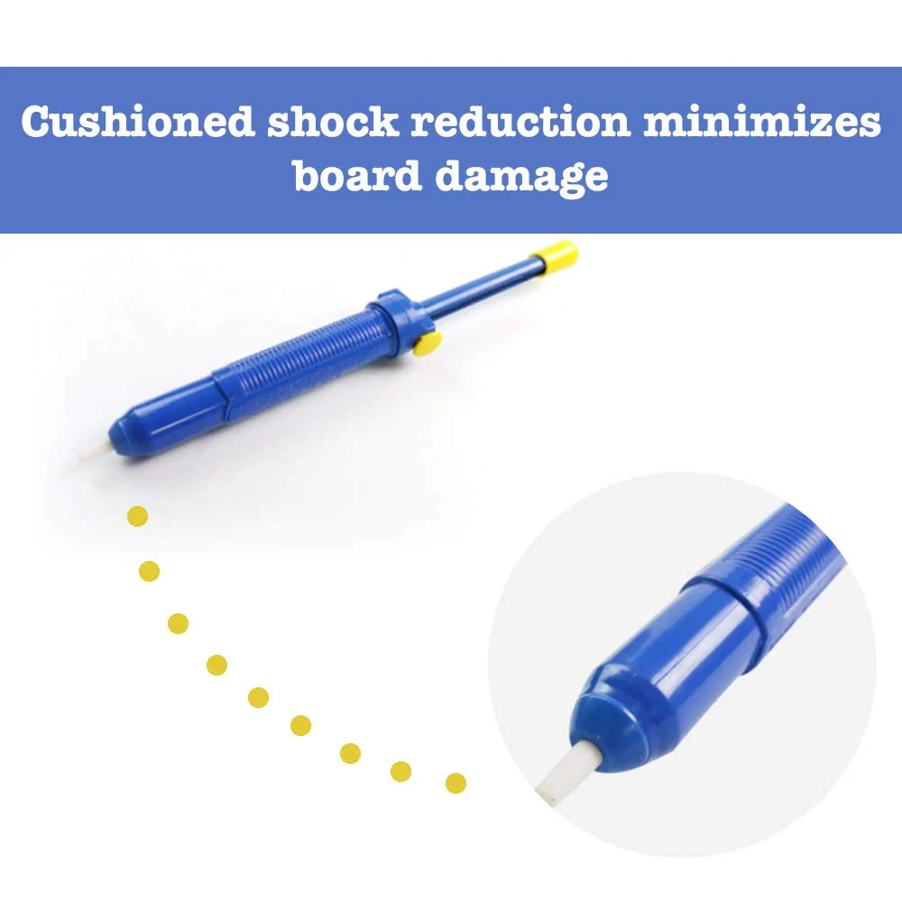 Belmaks Desoldering Wick Vacuum Pump Soldering Suction Remover Kit Hand Tool for Vacuum Large Deluxe Series Blue Teflon Tip Anti-Static 33 cm Length - Image 3