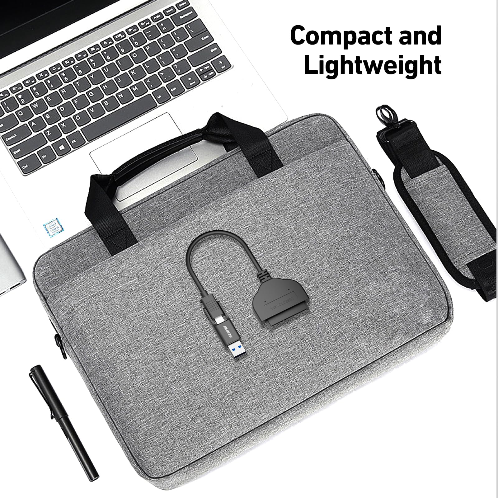 BENFEI SATA to USB Cable, 2in1 USB-C/USB 3.0 to SATA III Hard Driver Adapter Compatible for 2.5 inch HDD and SSD USB to 2.5 SSD HDD - Image 7
