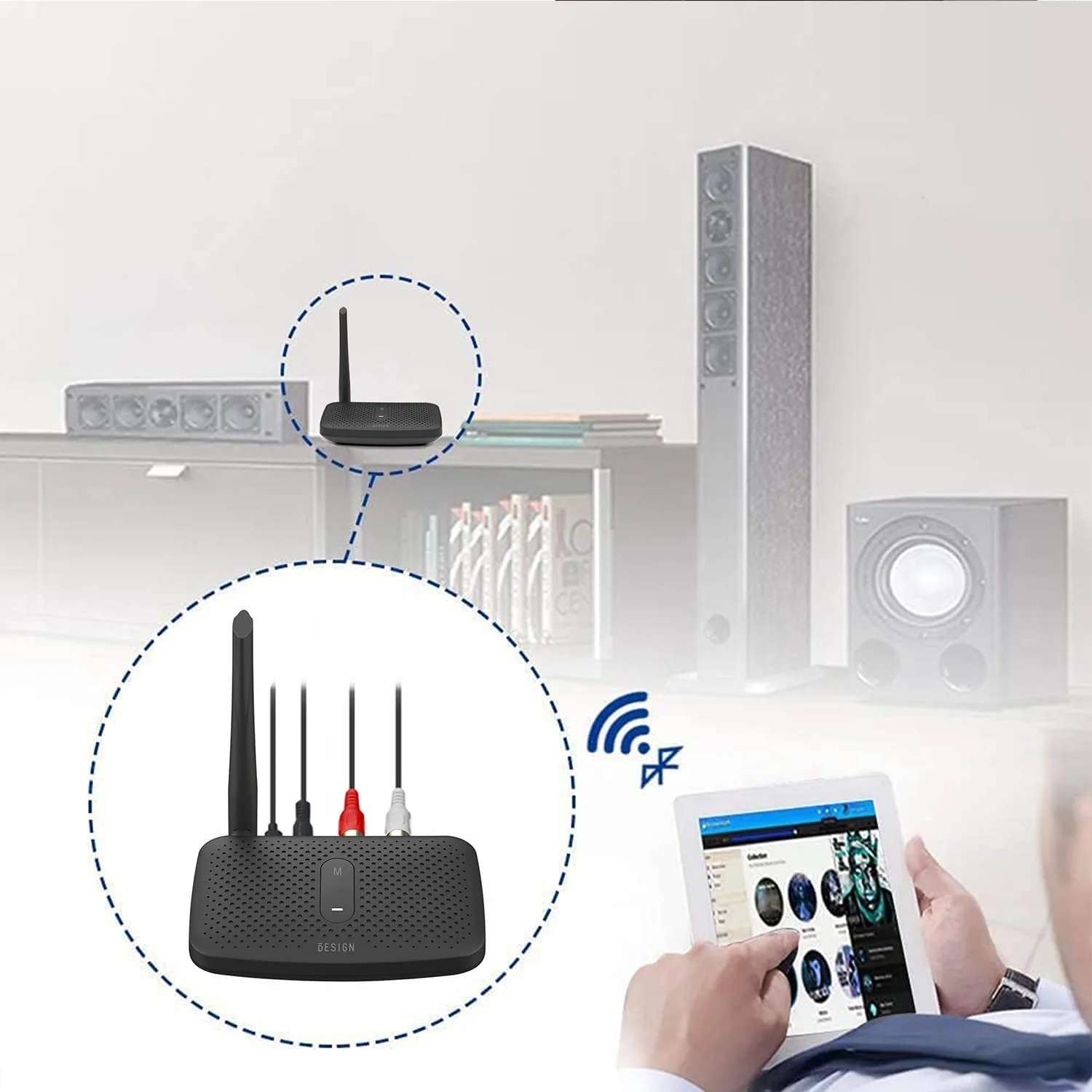 Besign BE-RCA Pro Long Range Bluetooth Adapter for Bluetooth Music Streaming, Black - Image 6
