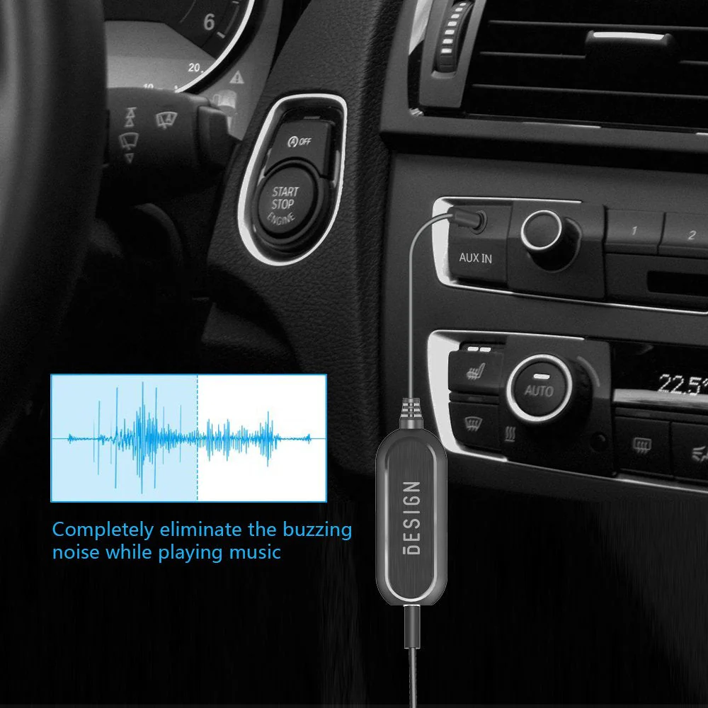 BESIGN Ground Loop Noise Isolator for Car Audio/Home Stereo System with 3.5mm Audio Cable - Image 5