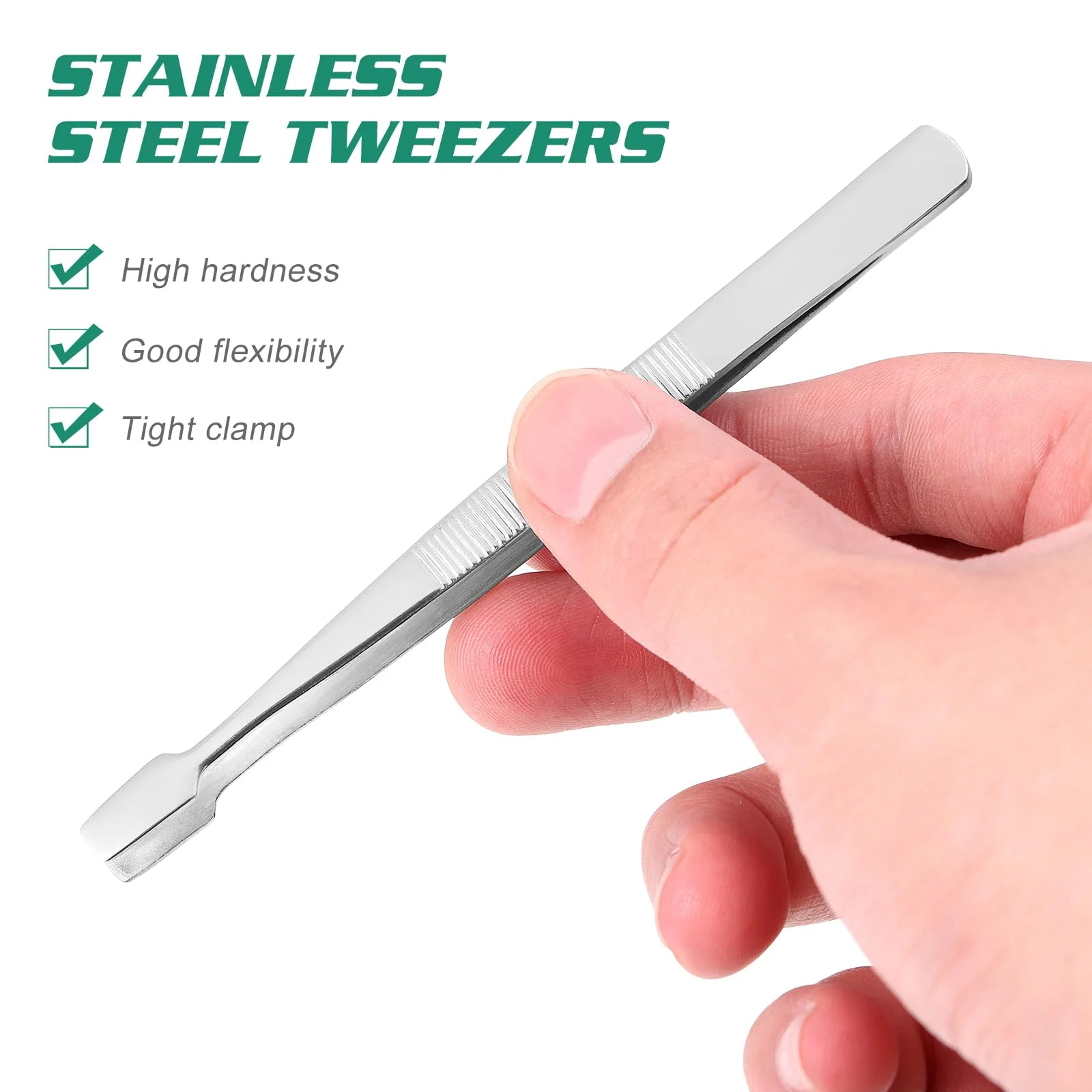 BESPORTBLE Stamp Tweezers Set Tweezers for Stamps, Flat Wide Stamp Album, Stamp Tweezers, Pack of 2 - Image 4