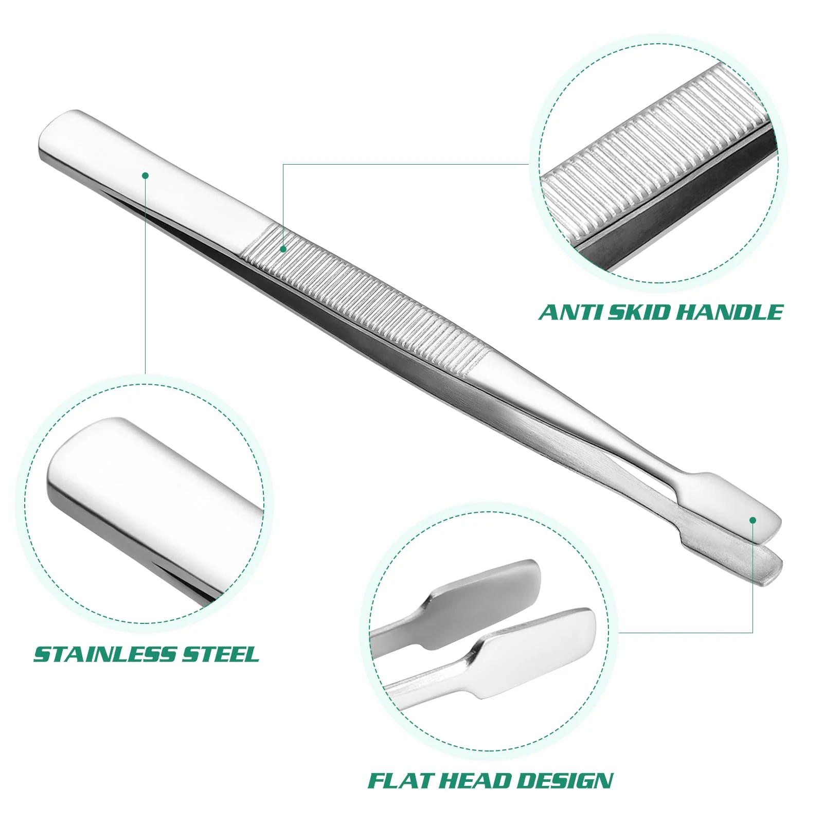 BESPORTBLE Stamp Tweezers Set Tweezers for Stamps, Flat Wide Stamp Album, Stamp Tweezers, Pack of 2 - Image 6