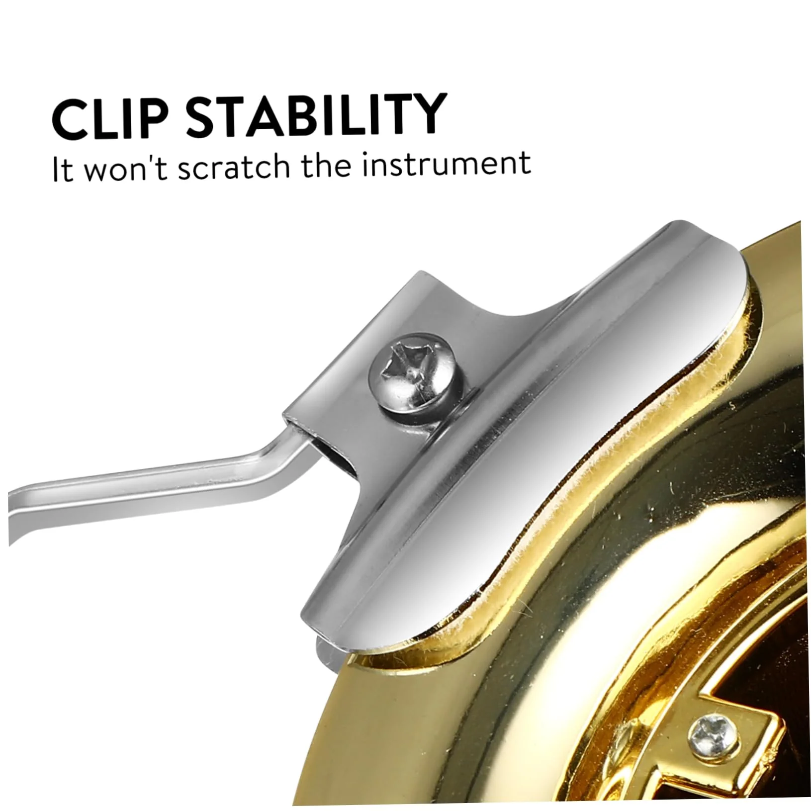 BESPORTBLE Trumpet Trombone Lyre Music Clip Holder Silver Clamp Sheet Music Stand for Marching Musicians Compact Design Lightweight Durable Accessory for Trumpet - Image 7