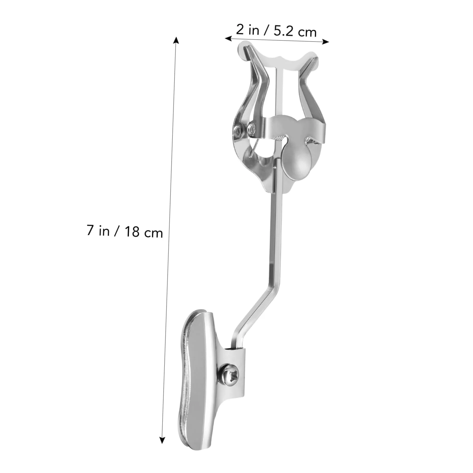 BESPORTBLE Trumpet Trombone Lyre Music Clip Holder Silver Clamp Sheet Music Stand for Marching Musicians Compact Design Lightweight Durable Accessory for Trumpet - Image 8