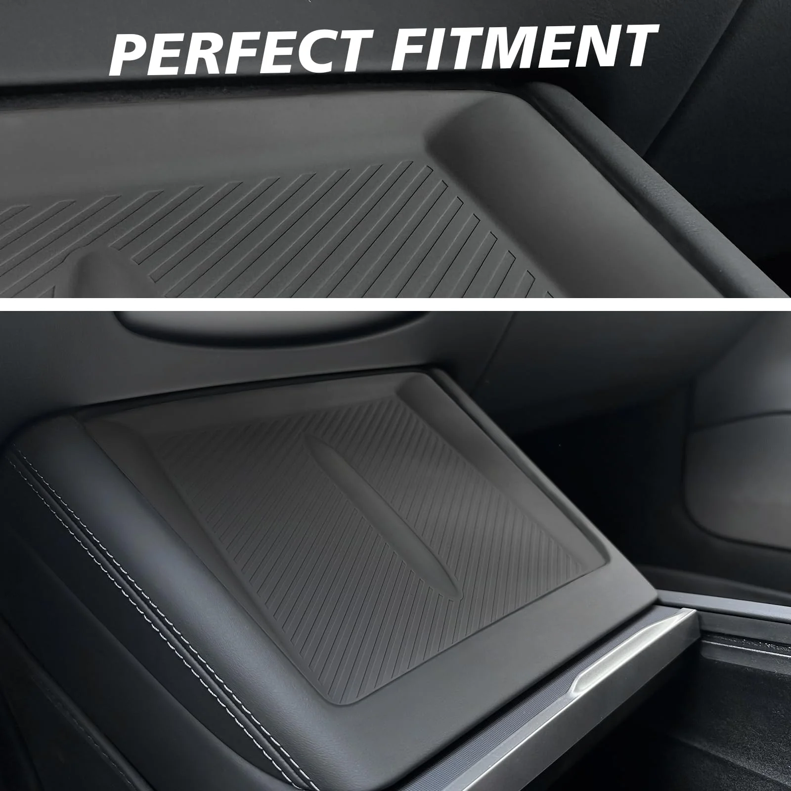 BestEvMod for Refreshed Model 3 Highland Center Console Phone Charge Area Silicone Mat Non Slip Silicone Pad Compatible with 2024 Refreshed Tesla Model 3 Highland Accessories (Black) Black - Image 4