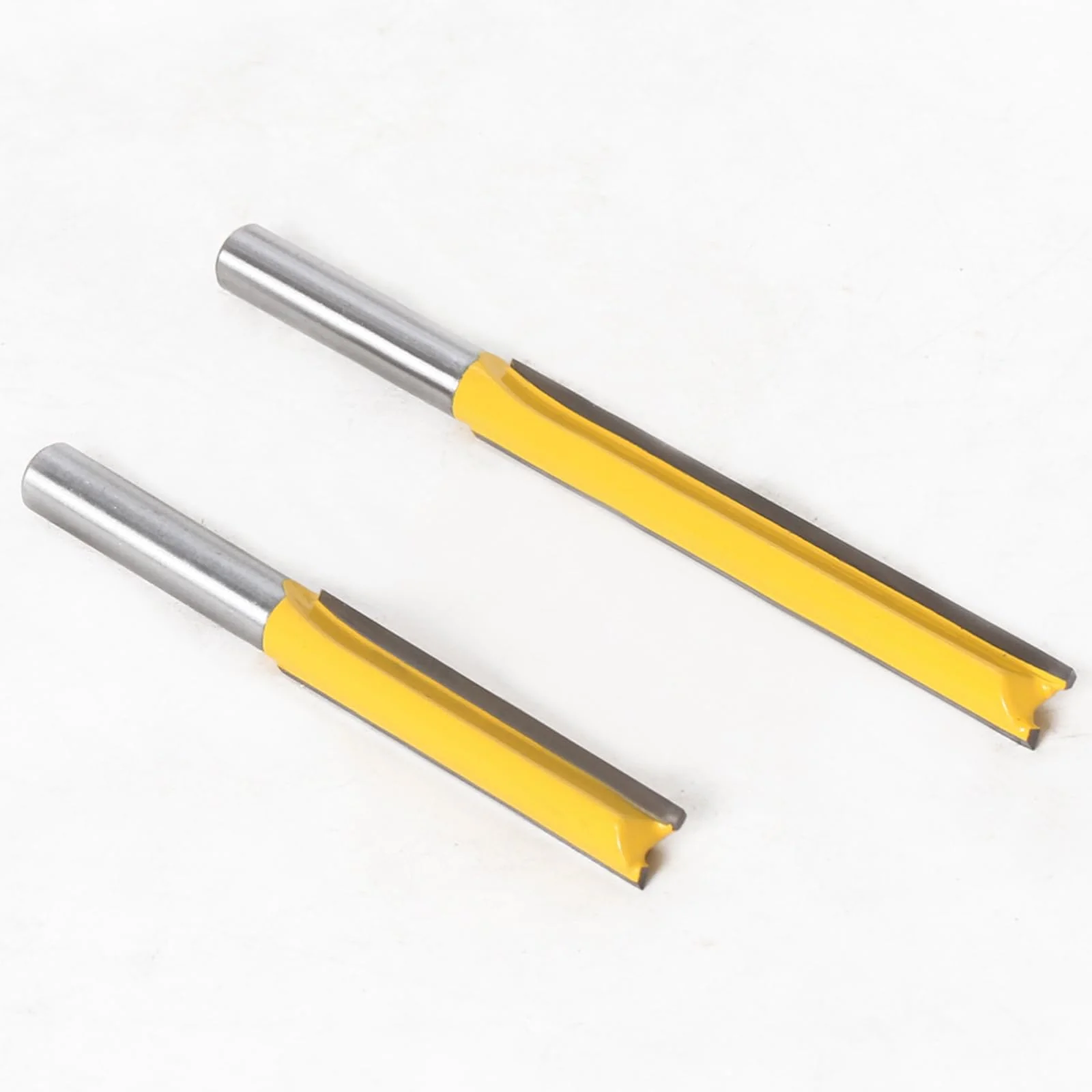 Bestgle Straight Cutter Cutting Blade 8 mm Shank Router Bit 2 Piece Cutter Groove Cutter Wood Cutter Bit Set Extension Cutter for Router Extra Long Cutting Length Straight Flush Cutter 50 mm 76 mm - Image 7