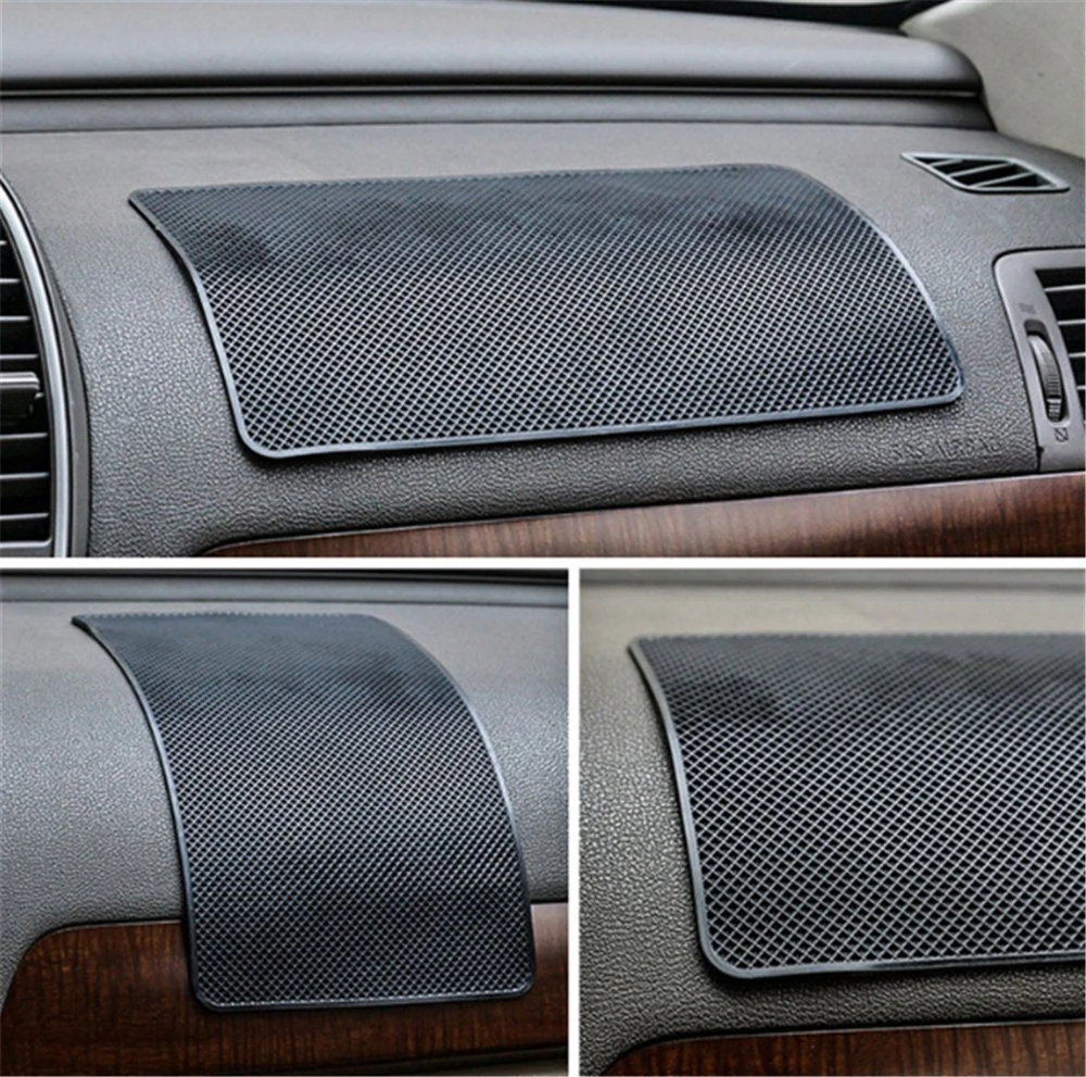 Bestwishes2u Grid-slip mats，Extra Large 27 x 15cm Magic Anti-Slip Non-Slip Mat Car Dashboard Sticky Pad Adhesive Mat for Cell Phone, CD, Electronic Devices, iPhone, Black - Image 4