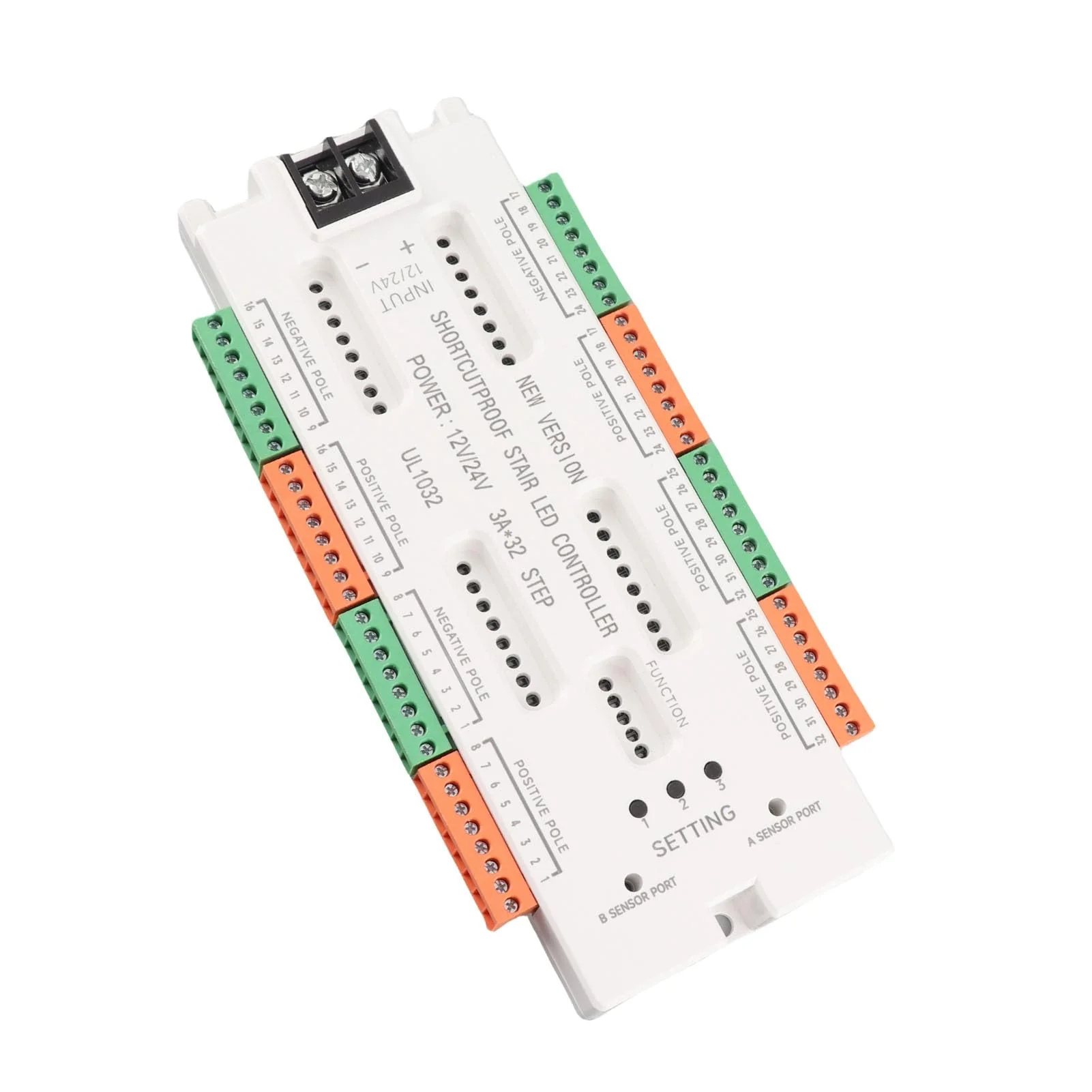 Bewinner 32 Channel LED Motion Sensor Stair Light Controller, Automatic Stair LED Controller, Speed, Brightness, Adjustable Light Level Lighting Control for - Image 8