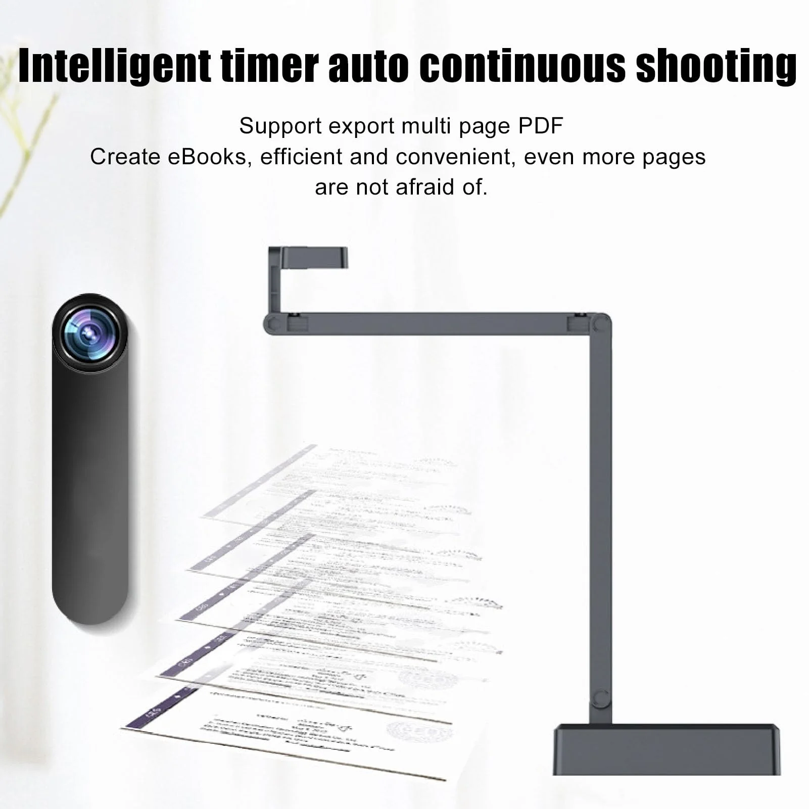 Bewinner 4K 16MP Ultra Document Camera & Webcam, USB Overhead Projector CMOS Image Sensor Adjustable Angle for Live Demo, Remote Teaching for OS X for Windows for OBS for Android - Image 4