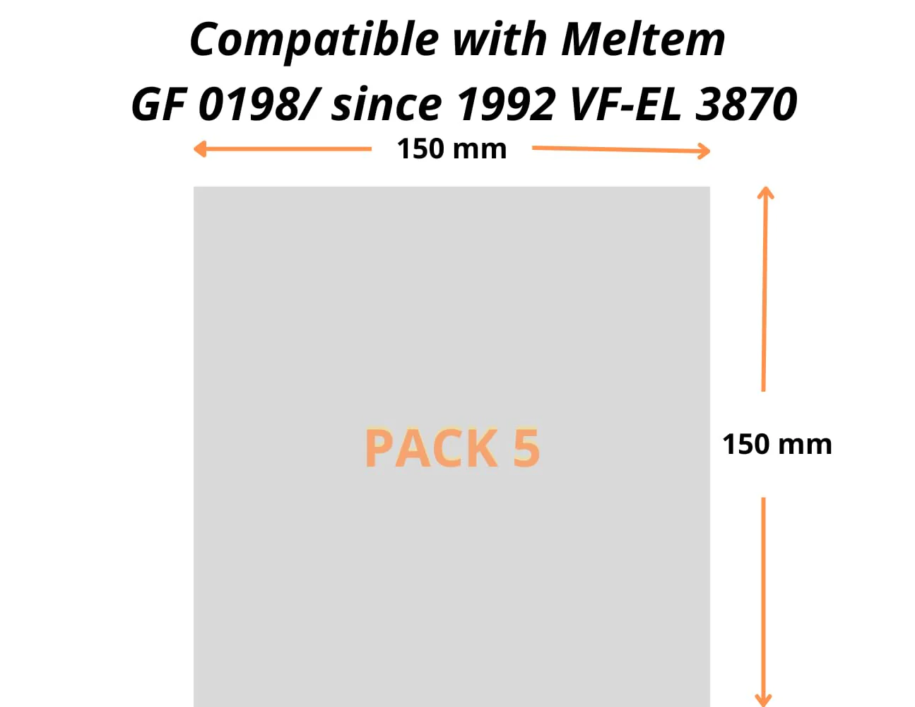 BFS Filters Pack of 5 Replacement Filters for Meltem GF 0198 / from 1992 VF-EL 3870 Meltem, Air Filter, Dimensions 150 x 150 mm, Filter G2 - Image 2