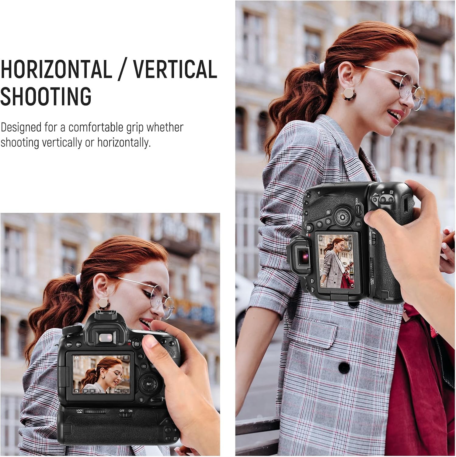 BG-E21 Battery Grip Replacement Compatible with Canon 6D Mark II DSLR Camera, Vertical Battery Holder Grip with Two Compartments for 1 or 2 LP-E6/LP-E6N Battery - Image 4
