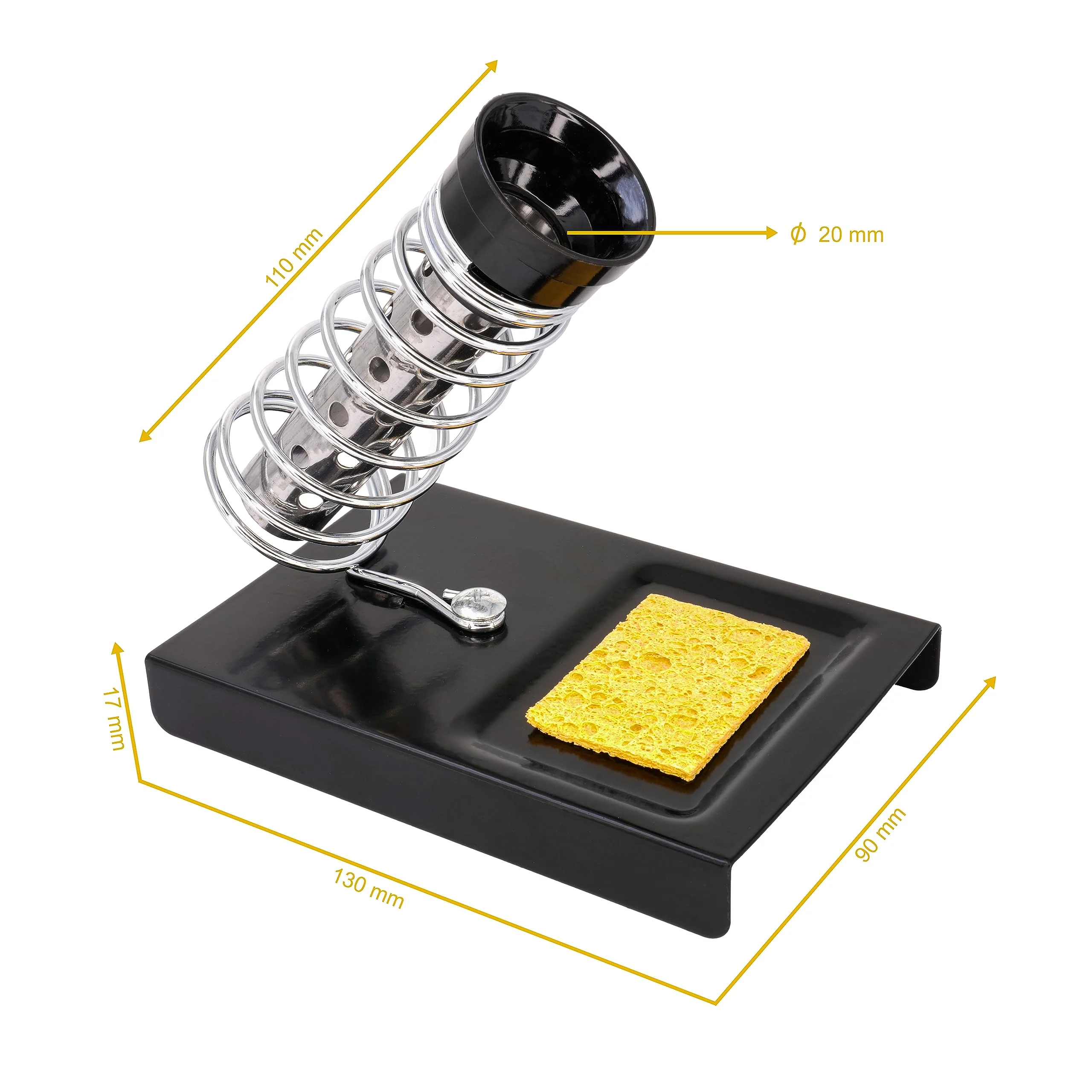 BIGtec Soldering Iron Stand Soldering Iron Holder Stand Soldering Iron Tray with Sponge for Soldering Desoldering - Image 2