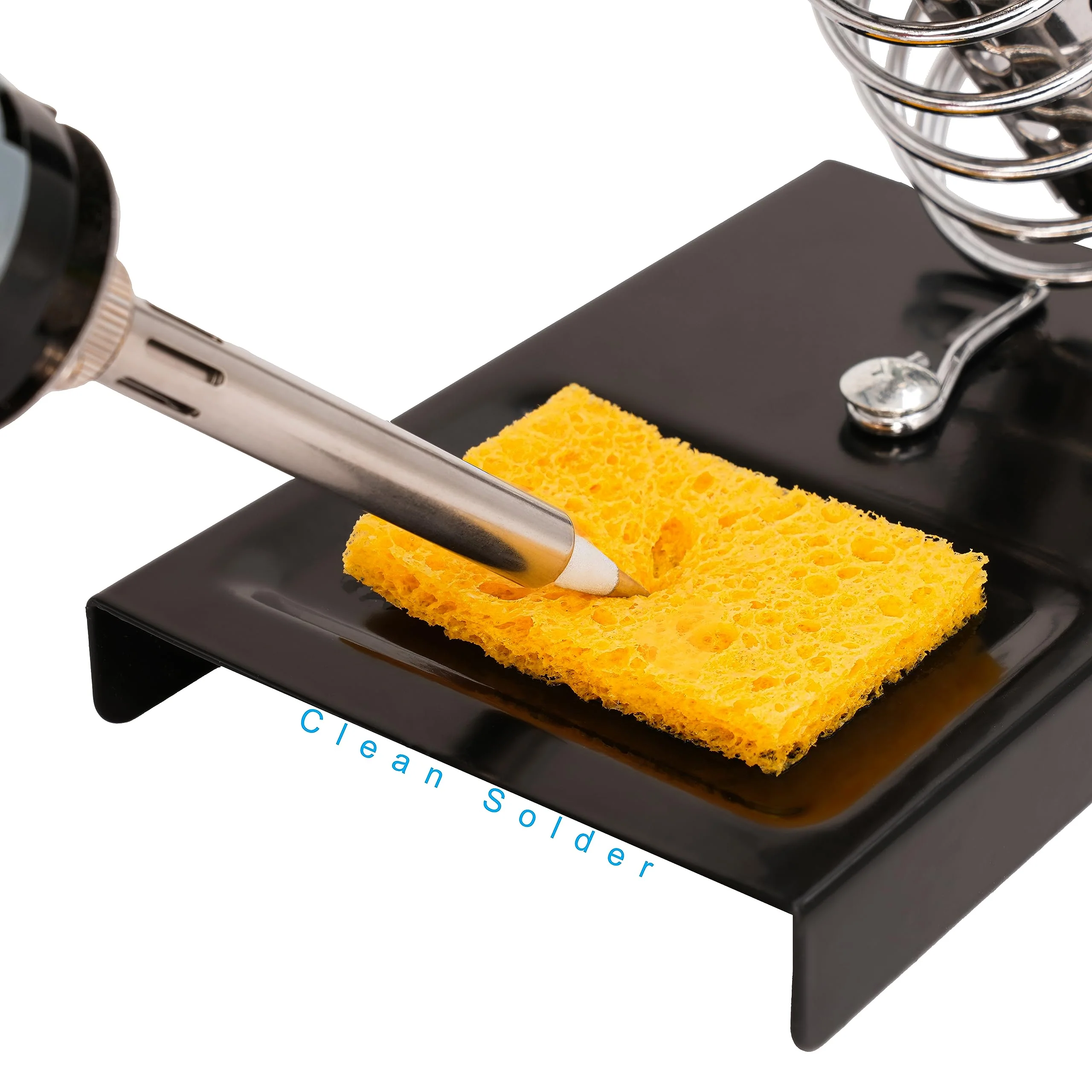 BIGtec Soldering Iron Stand Soldering Iron Holder Stand Soldering Iron Tray with Sponge for Soldering Desoldering - Image 5