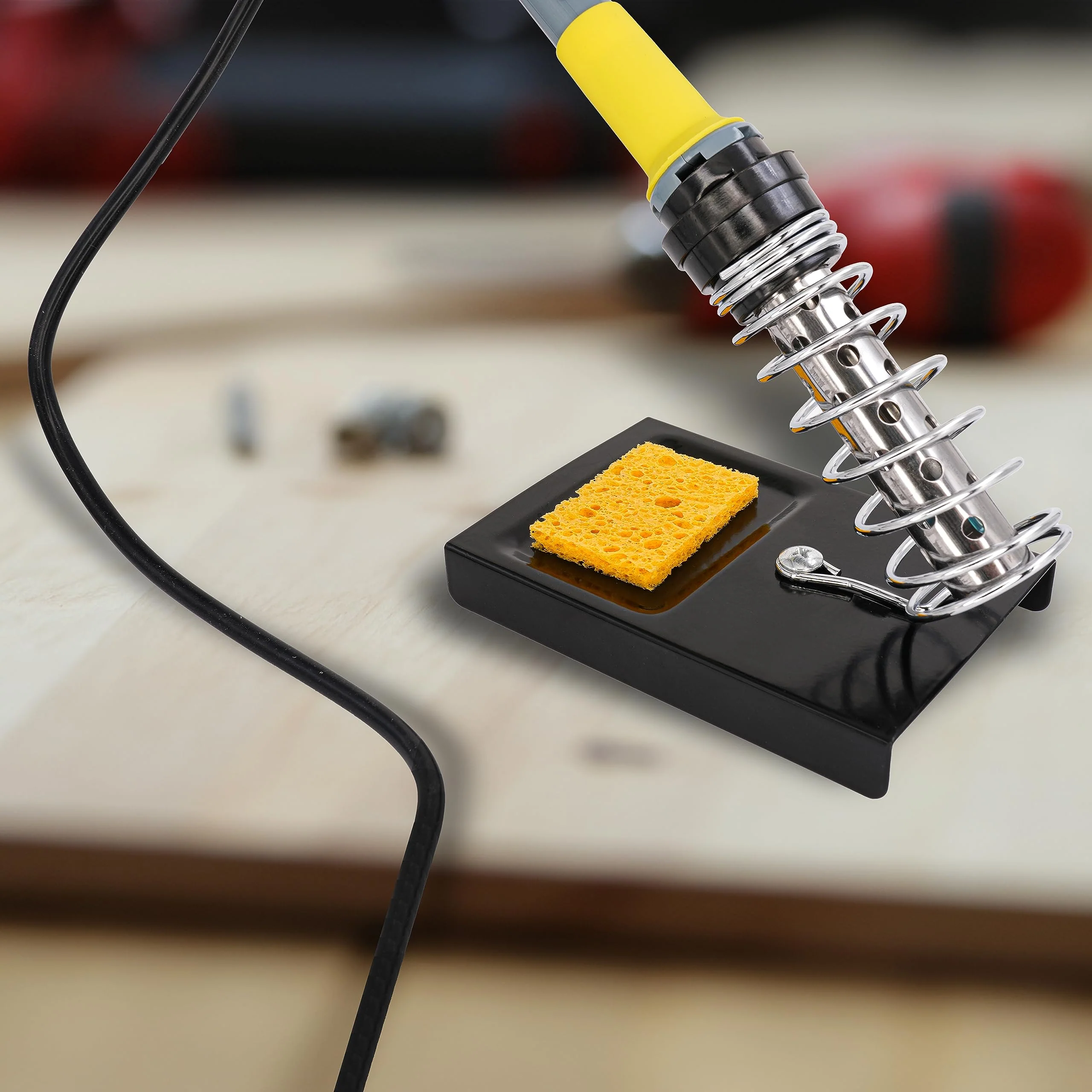 BIGtec Soldering Iron Stand Soldering Iron Holder Stand Soldering Iron Tray with Sponge for Soldering Desoldering - Image 7