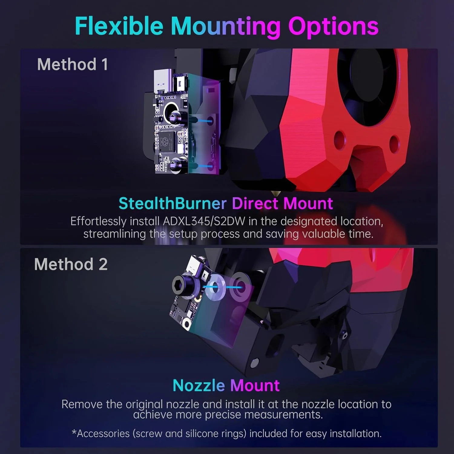 BIGTREETECH S2DW V1.0 Acceleration Sensor Module Compatible Clipper/BIGTREETECH Pi/Raspberry-Pi, High Resolution Tilt-Sensing Accelerometer - Image 3