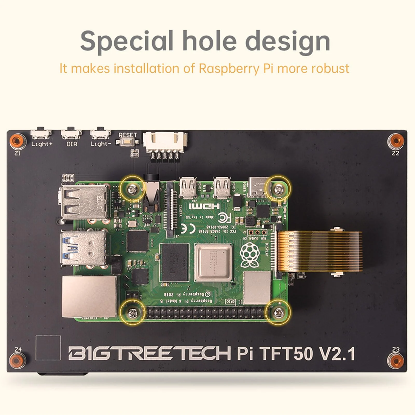 BIGTREETECH Upgrade PITFT50 V2.1 Graphic Smart Display DSI Interface 5 inch LCD Touch Screen Suitable for Raspberry-Pi Pi TFT50 V2.1 - Image 5