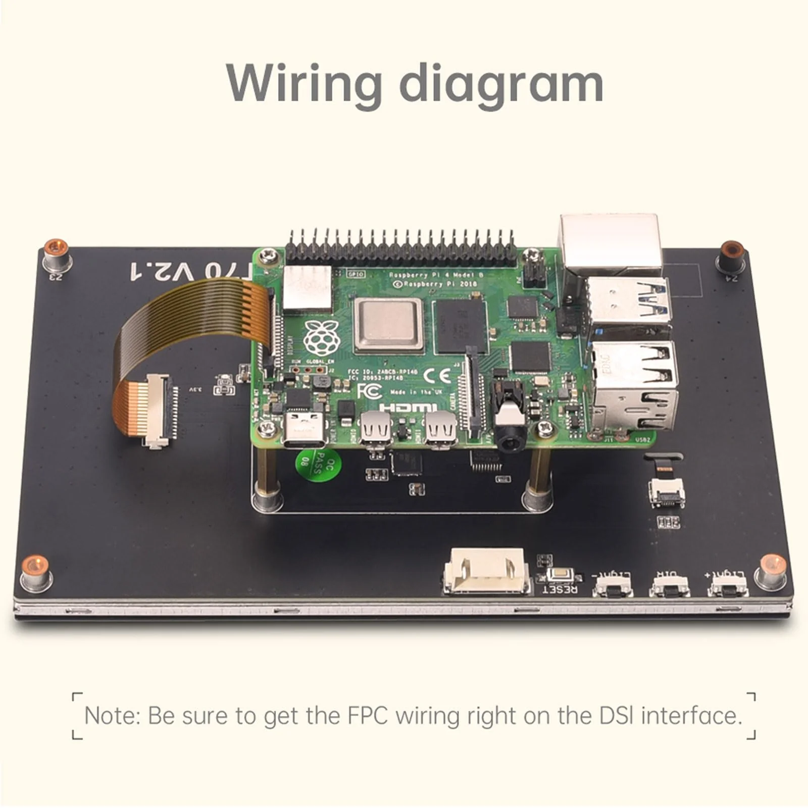 BIGTREETECH Upgrade PITFT50 V2.1 Graphic Smart Display DSI Interface 5 inch LCD Touch Screen Suitable for Raspberry-Pi Pi TFT50 V2.1 - Image 7