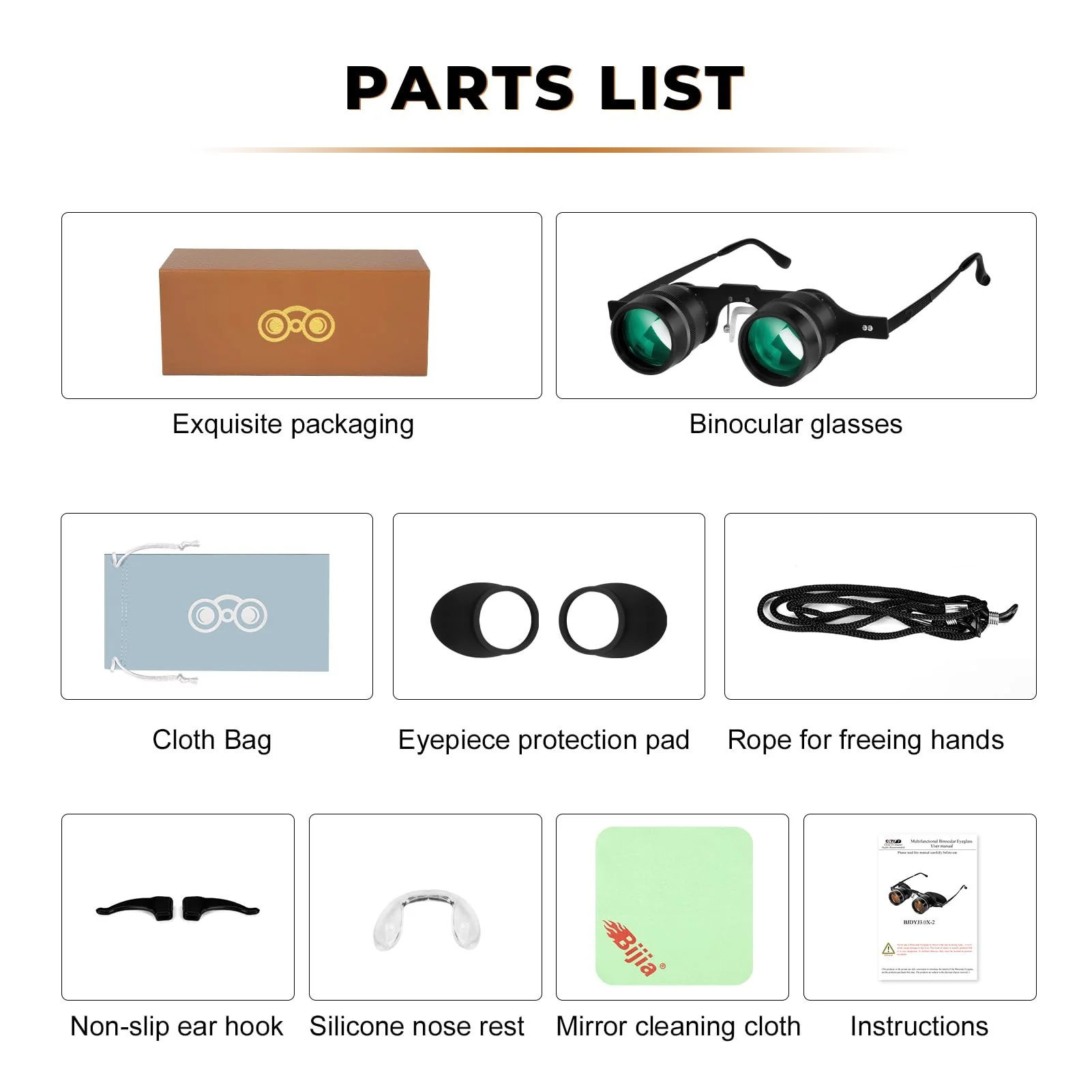 BIJIA 3X Opera Binocular Glasses,Hands-Free Lazy Glasses Binoculars Lightweight for Fishing,Bird Watching,Tv,Sports,Concerts,Theater,and Sightseeing,for Adults Men Women(Upgraded HD Green Film) - Image 5