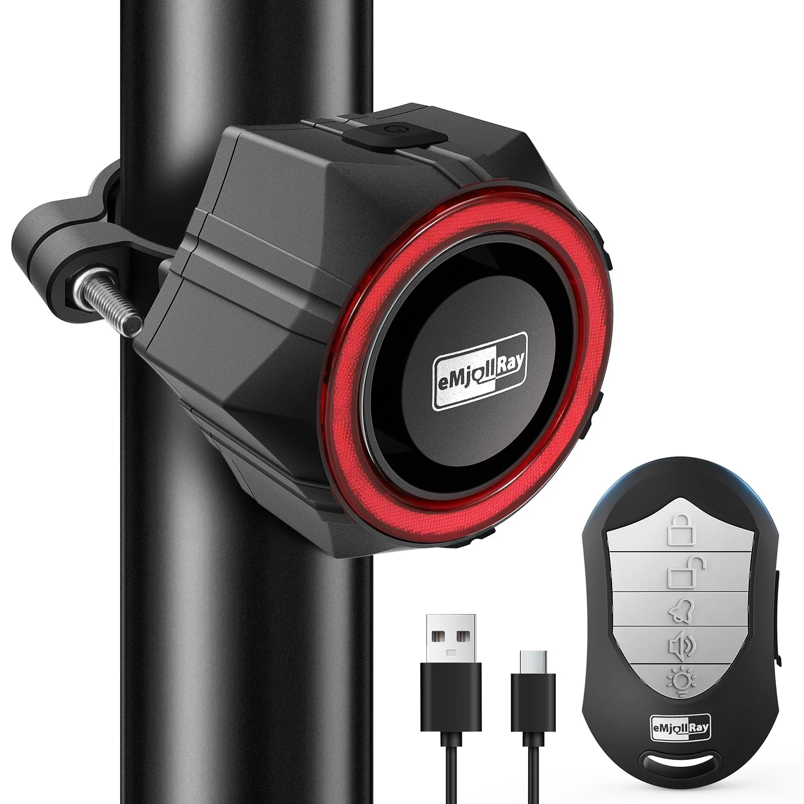 Bike Alarm,110dB Loud Waterproof Wireless E-Bike Alarm with Remote,Anti Theft Alarm Adjustable Volume Motorcycle Alarm Wireless Motion Sensor Alarm for Bicycle, Ebike,Ebike Accessories - Image 7