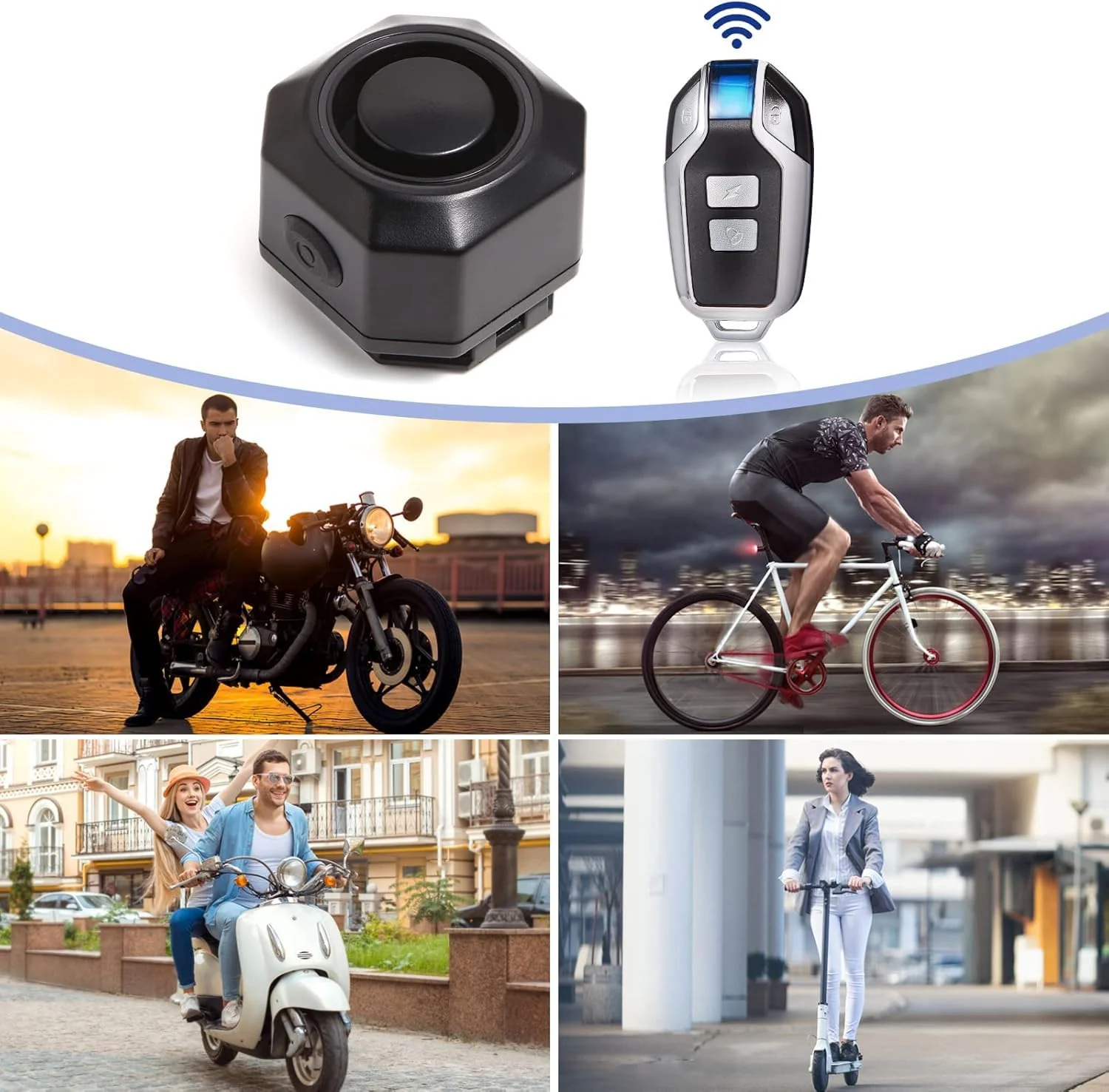 Bike Horn Electric Vehicle Alarm Wireless Vibration Alarm System with Motion Sensor Waterproof Rechargeable Antitheft Alarm for Ebikes Bike Scooter Car (SF32 Alarm one Pack) SF32 Alarm one pack - Image 7