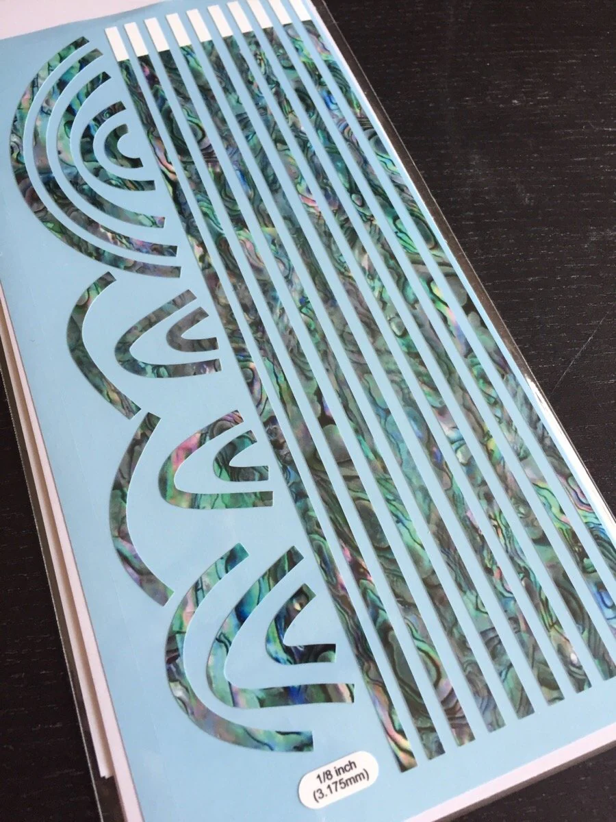 Binding Sticker/Decal For Body, Neck, Headstock (Abalone) 3mm Abalone - Image 2