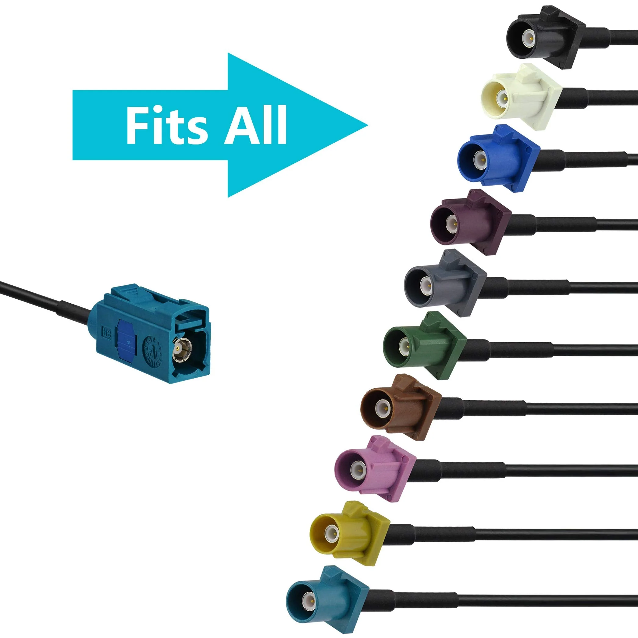 Bingfu Fakra Z Female to Female Vehicle Antenna Extension Cable 2m 6.5 feet for Car Stereo Android Head Unit GPS Navigation FM AM Radio Sirius XM Satellite Radio 4G LTE Telematics Bluetooth Module 6.5ft / 2m - Image 3