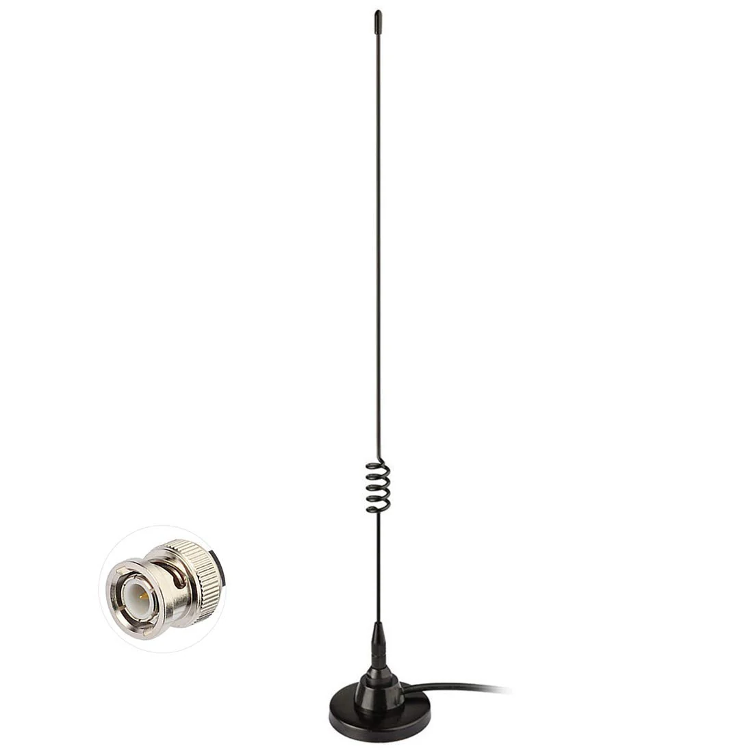 Bingfu HF VHF UHF Ham Amateur Mobile Radio Police Scanner Antenna Magnetic Base BNC Male Compatible with Uniden Bearcat Whistler Radio Shack Police Scanner BNC Male Antenna I - Image 4