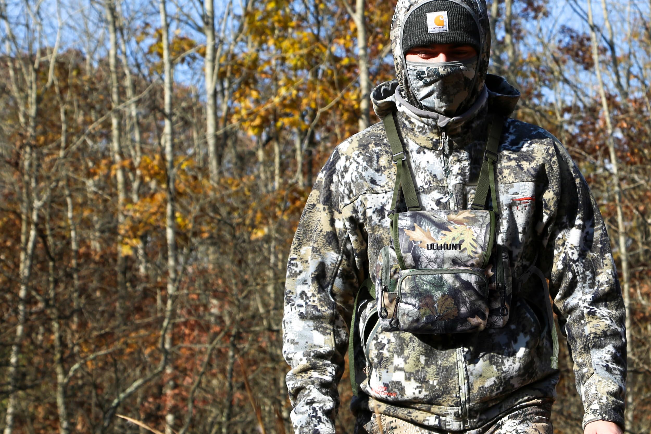 Binocular Harness Chest Pack, Hunting Bino Harness with Rangefinder Pouch & Binoculars, Binocular Pack for Hunting New Tree Camo - Image 6