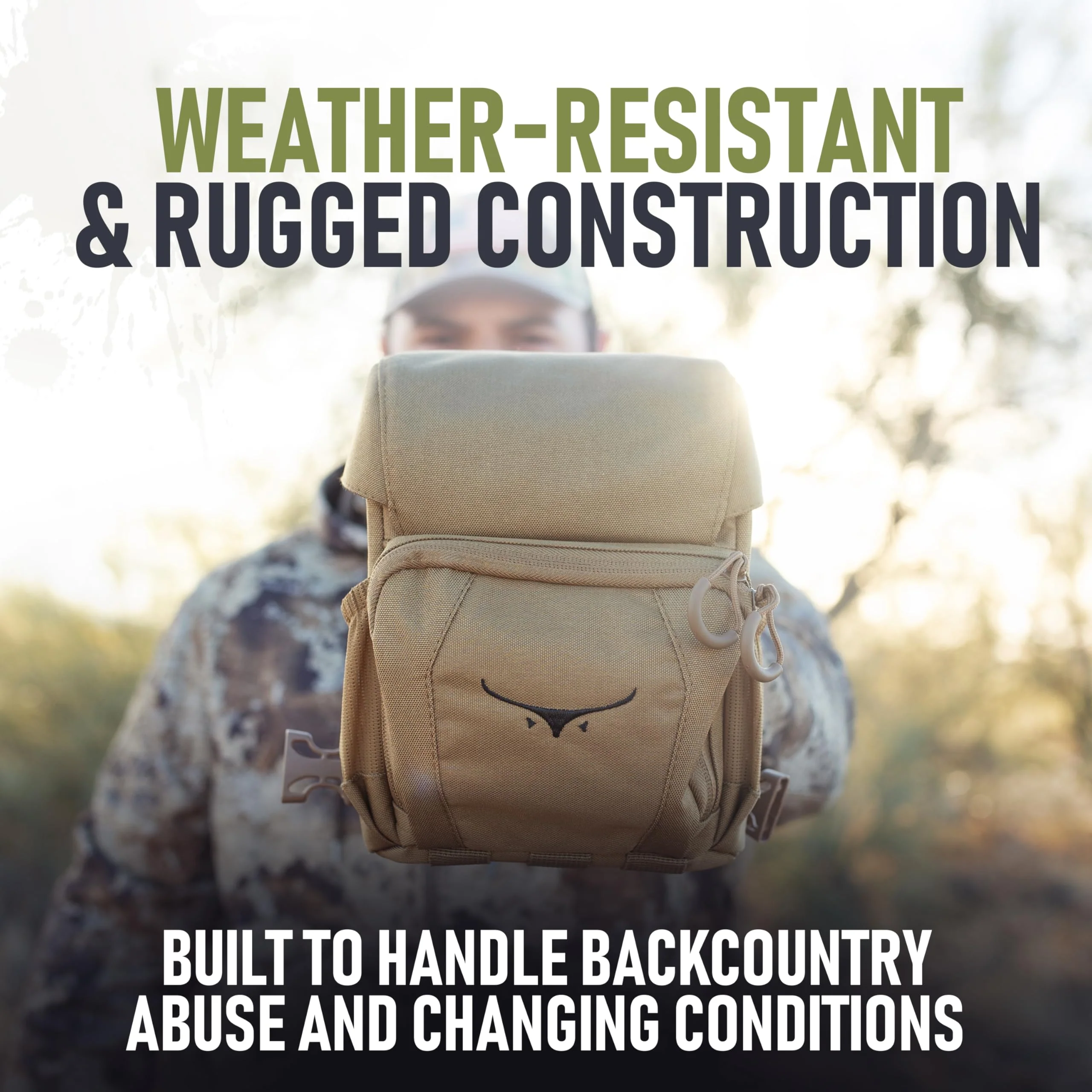 Binocular Harness Chest Pack - Lightweight Hunting Chest Rig with Rangefinder Pouch, MOLLE System Bino Harness for Bow Hunting, Tactical Chest Pack for Men, Veteran Owned Gear, Coyote - Image 4
