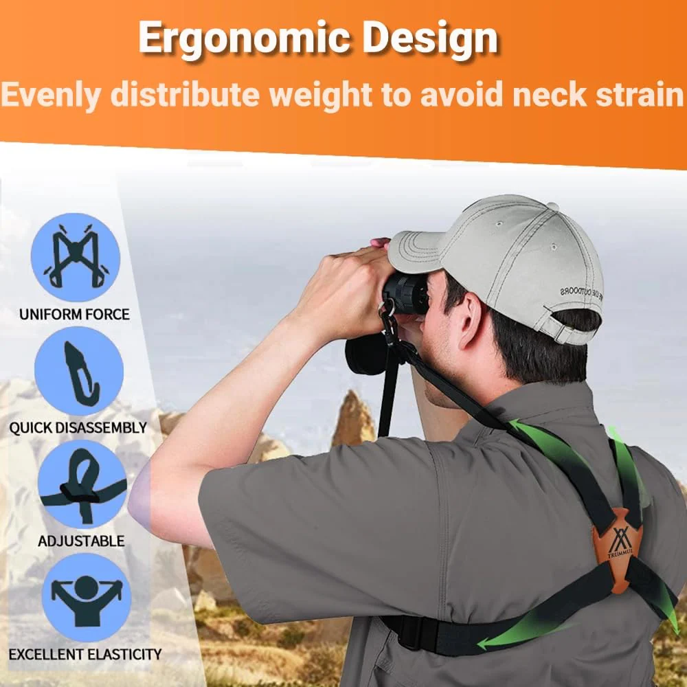 Binocular Harness Strap Best Chest Harness Strap for Hunters Photographers and Golfers (Black) - Image 2
