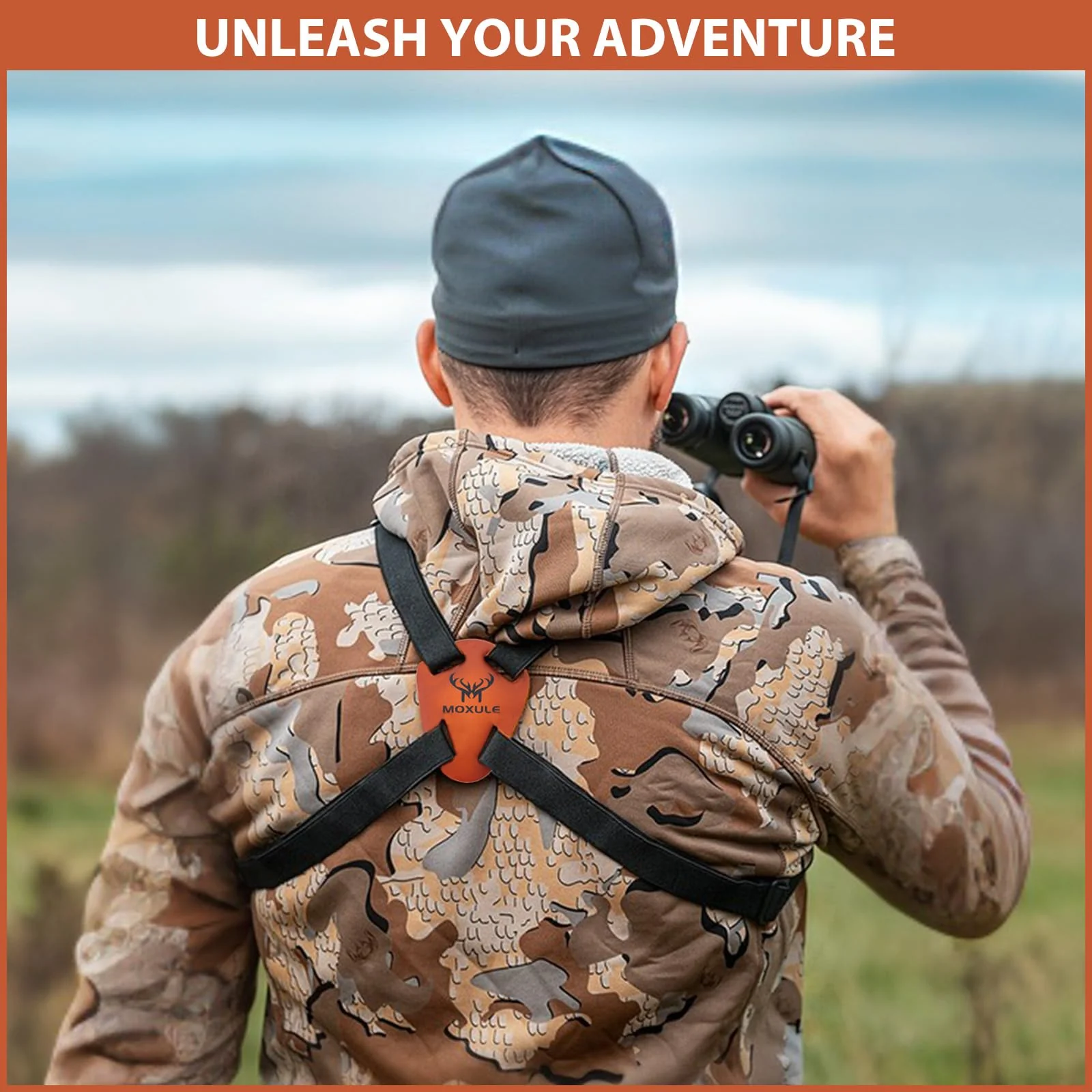 Binocular Harness Strap X-Shaped - Adjustable Bino Chest Straps for All Binoculars Hunting,Hiking and Birding - Black - Image 5