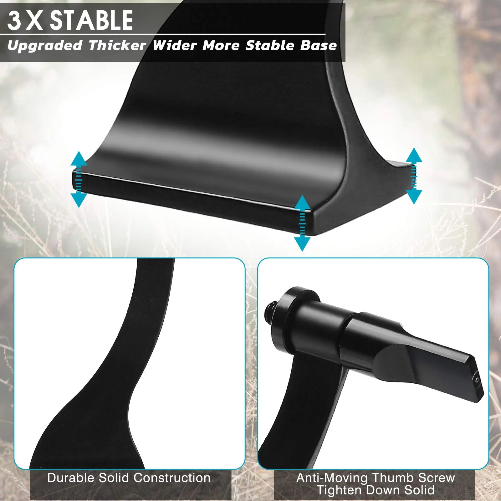 Binocular Tripod Adapter, Binocular Mount 1/4 Inch Threading Mount Aluminium,Tripod Adapter for Bird Watching, Safari Sports Events, Optics Uni-Adaptor Tripod - Image 3