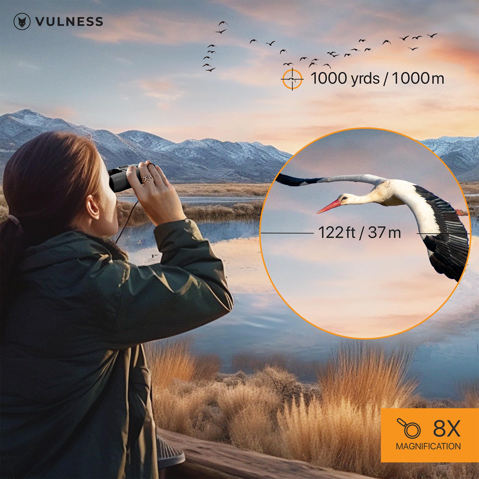 Binoculars for Adults | Compact Small Mini Travel Binocular for Bird Watching High Powered Electronics Cruise Ship Essentials Norwegian Alaska Must Haves Hiking Camping Gear a by VULNESS (Black, 8X21) Black - Image 2