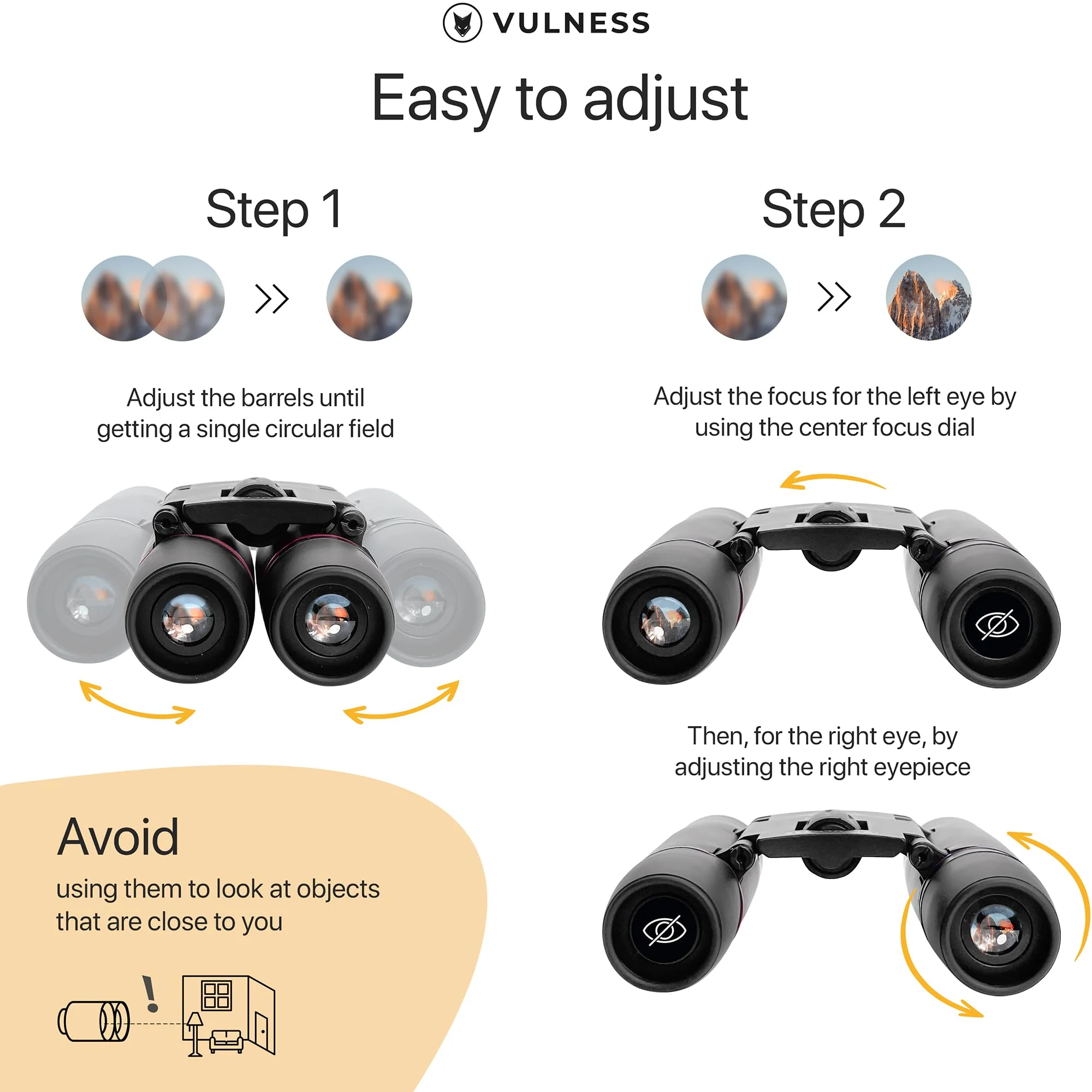 Binoculars for Adults | Compact Small Mini Travel Binocular for Bird Watching High Powered Electronics Cruise Ship Essentials Norwegian Alaska Must Haves Hiking Camping Gear a by VULNESS (Black, 8X21) Black - Image 4