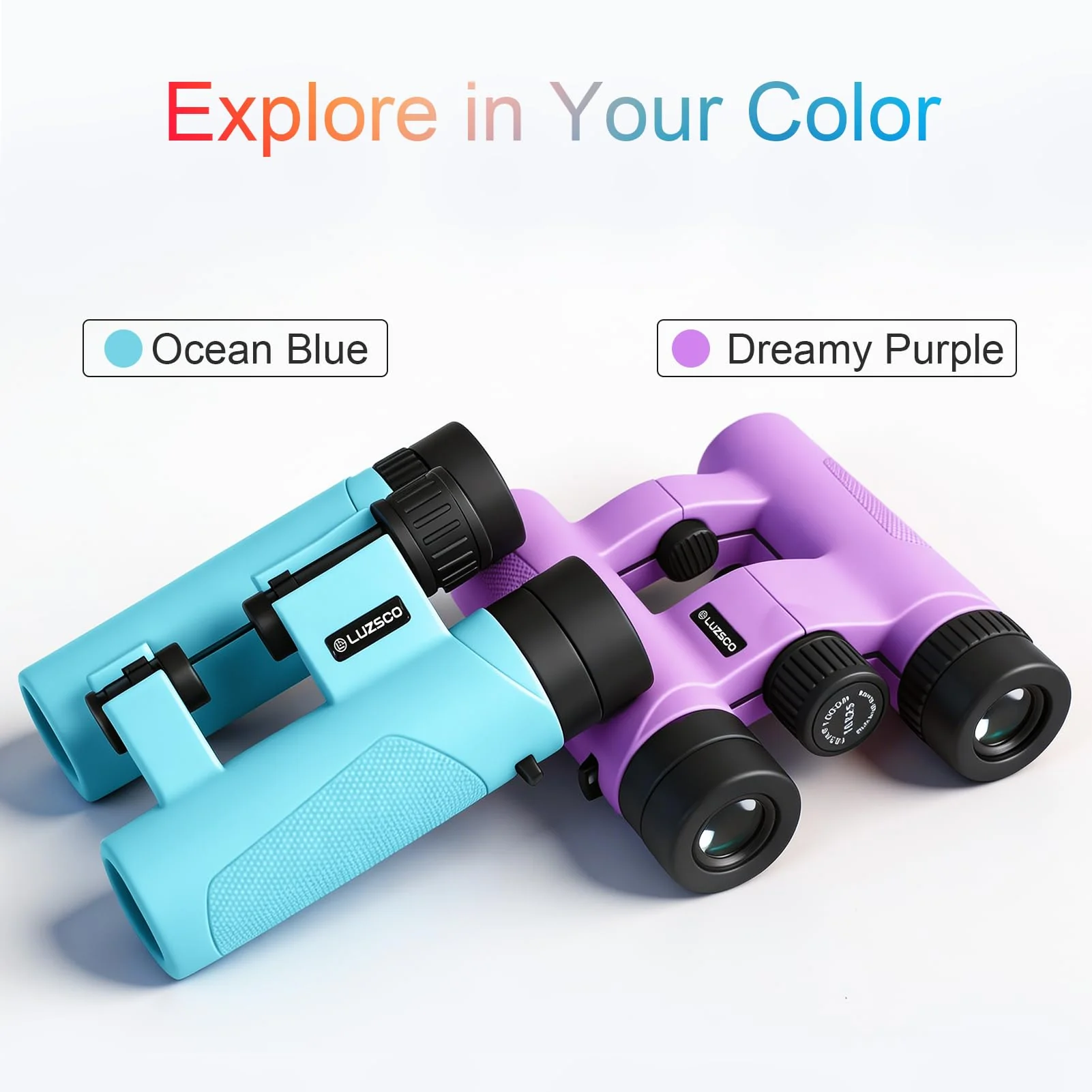 Binoculars for Kids 8-12, 10x25 Kids Binoculars for Nature Exploration, HD Childrens Binocular for Bird Watching, Hiking, Camping, Outdoor Adventure - Purple - Image 9