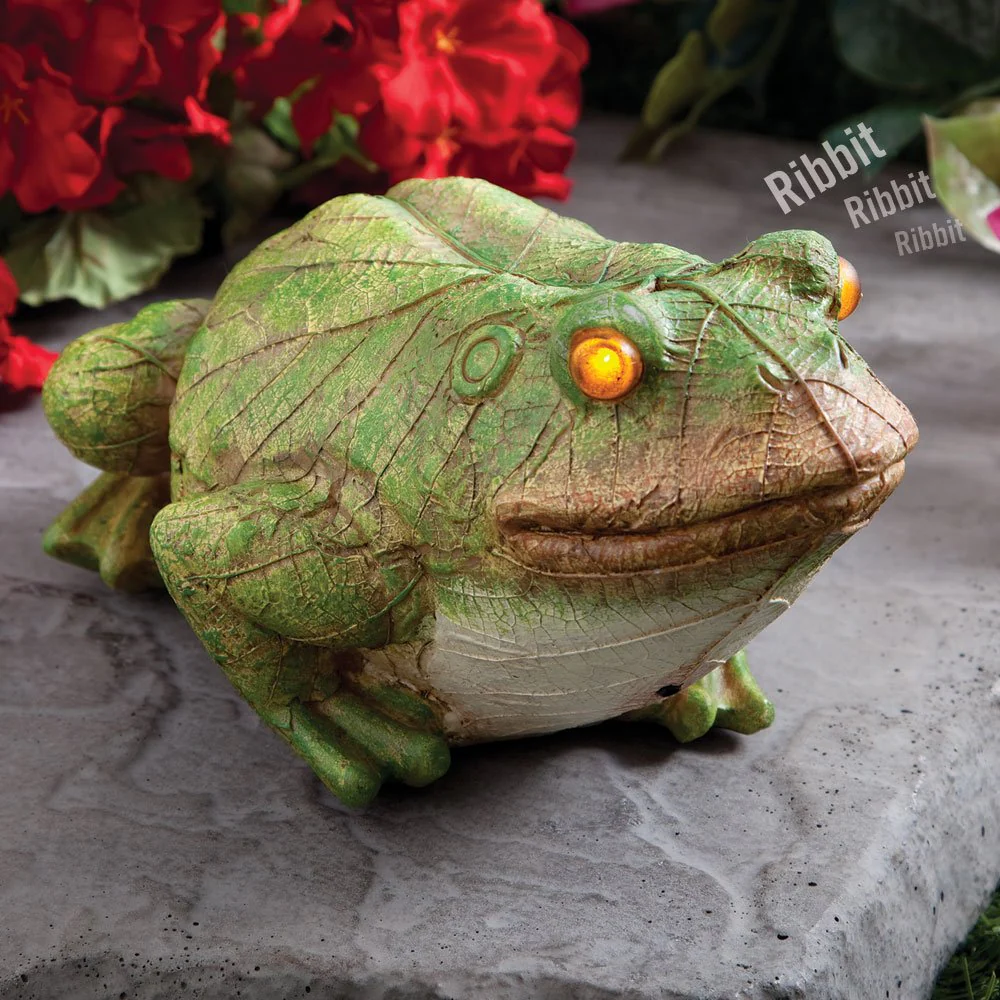 Bits and Pieces - Frog Motion Sensor and Detector Statue - Animal Gardening Gifts - Weather Resistant Garden Decoration Sculpture - 4½" x 8½" - Image 2