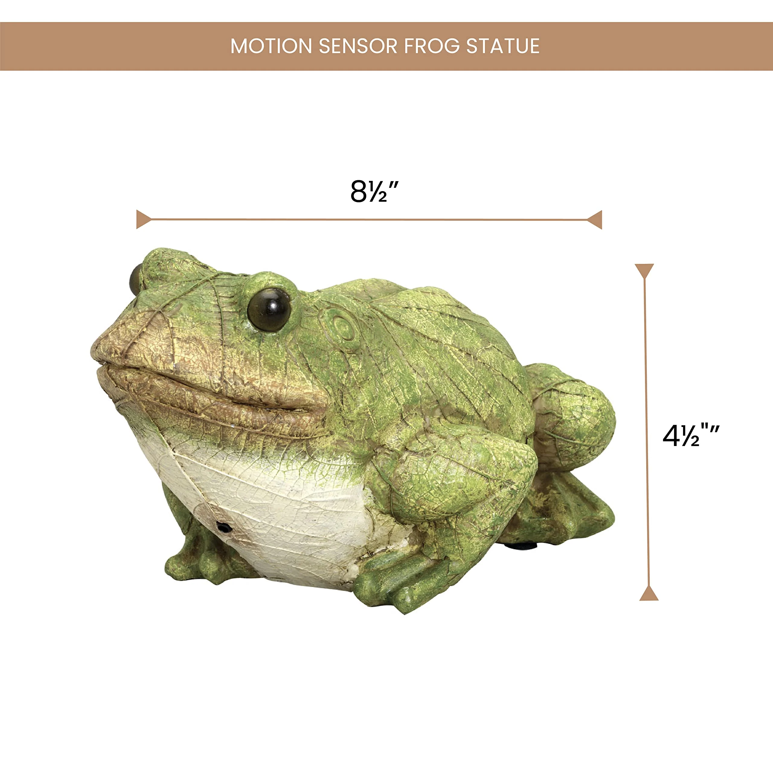 Bits and Pieces - Frog Motion Sensor and Detector Statue - Animal Gardening Gifts - Weather Resistant Garden Decoration Sculpture - 4½" x 8½" - Image 3