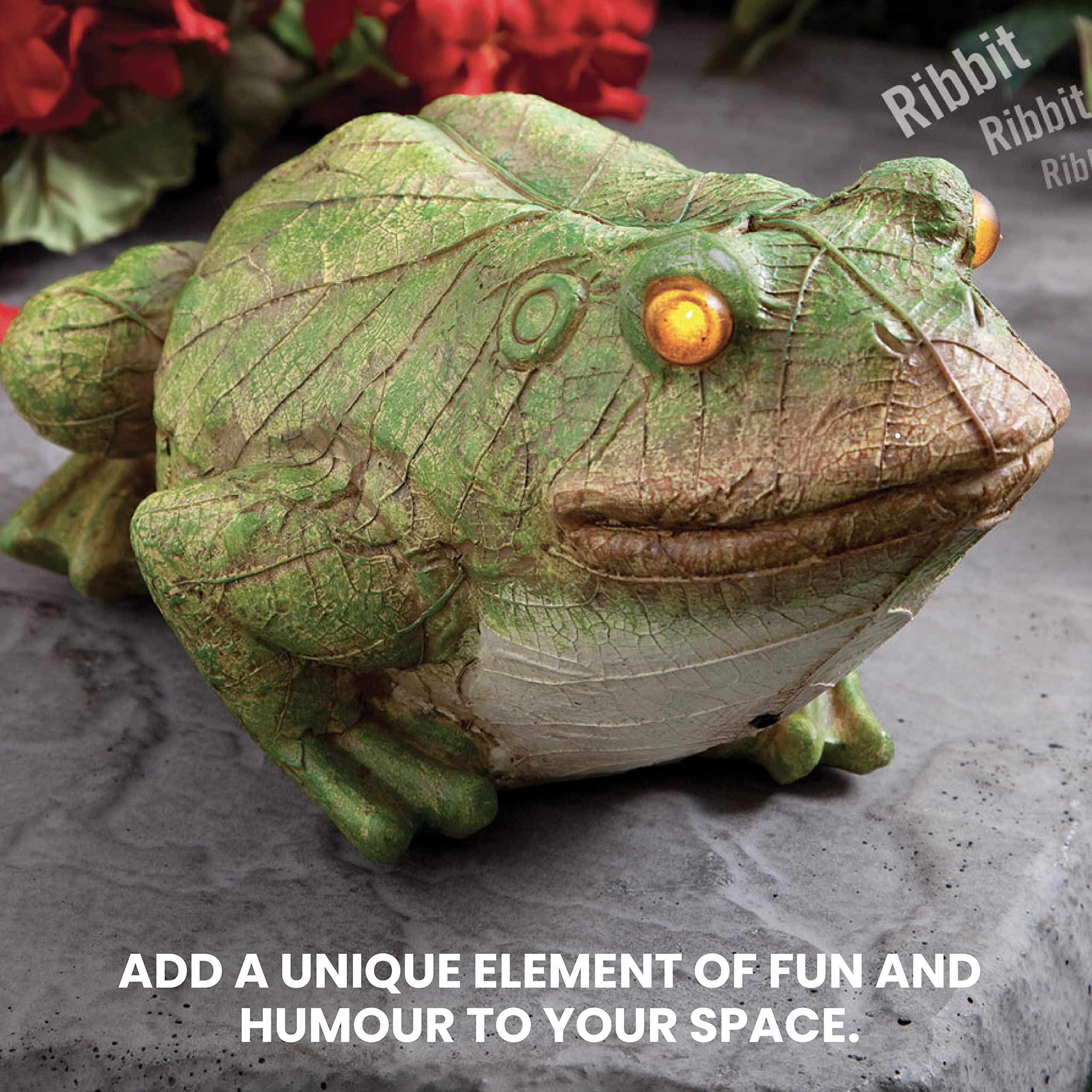 Bits and Pieces - Frog Motion Sensor and Detector Statue - Animal Gardening Gifts - Weather Resistant Garden Decoration Sculpture - 4½" x 8½" - Image 8