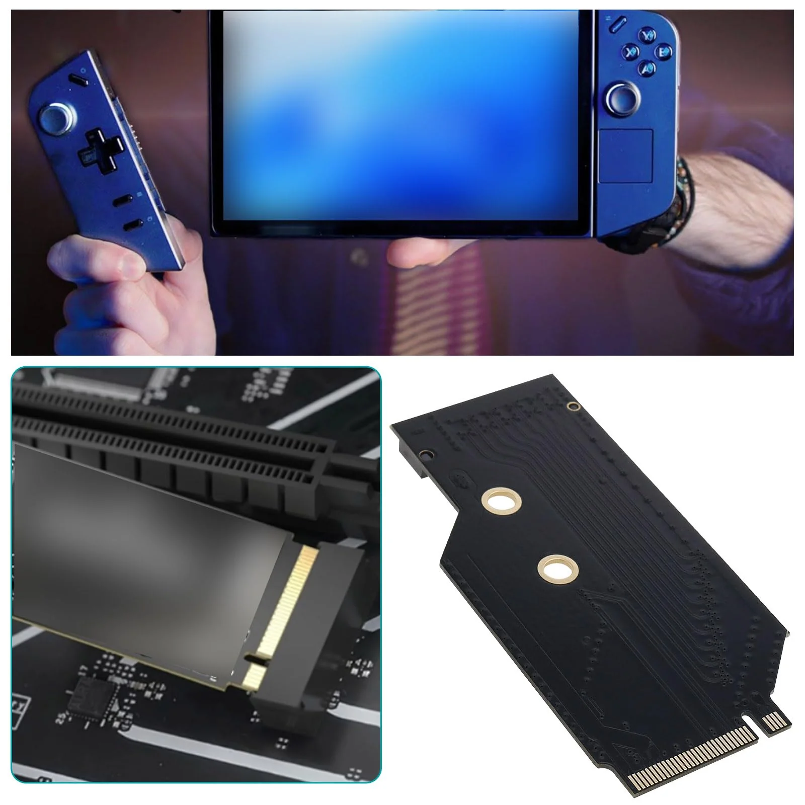 Black 2242 to 2280 NVMe M.2 PCIe 4.0 Adapter Card Compatible with Legion Go 2230/2242 NVMe to 2280 Expansion for Gaming Console Storage Upgrade - Image 2