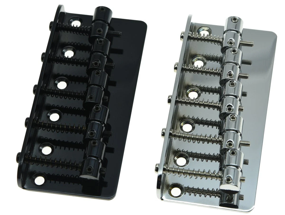 Black 5 String Electric Bass Guitar Bridge fits for Jazz J Bass or Precision P Bass Black - Image 6