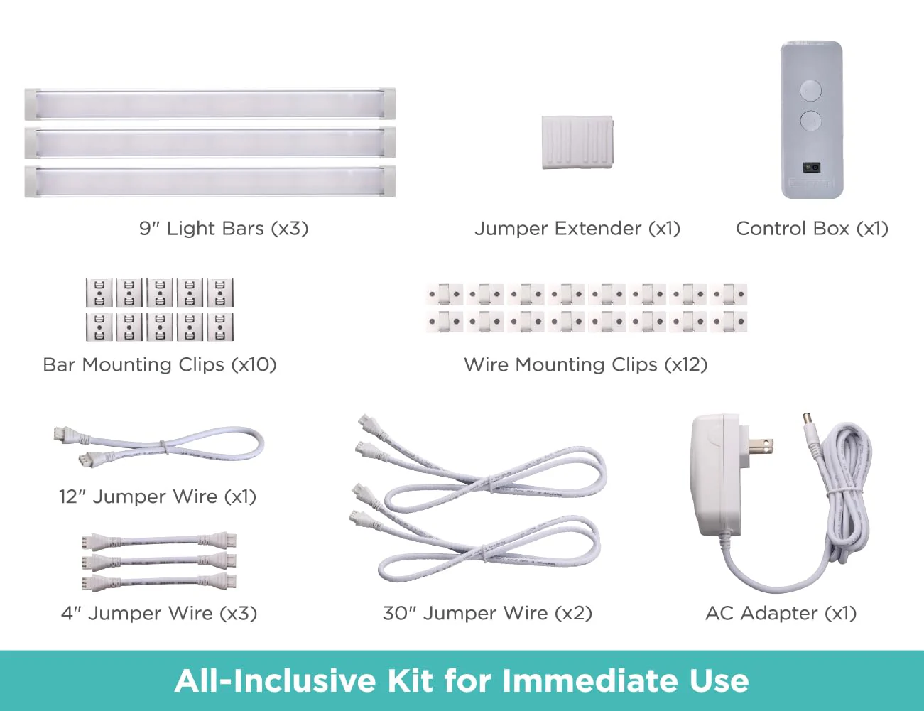 Black+Decker LED Under Cabinet Light Kit, Motion Sensor, Dimmable, Linkable, 3 Color Settings, Tool-Free, for Kitchen, Cabinets and Closets, (3) 9" Bars 9 inches 3 Bars - Image 8