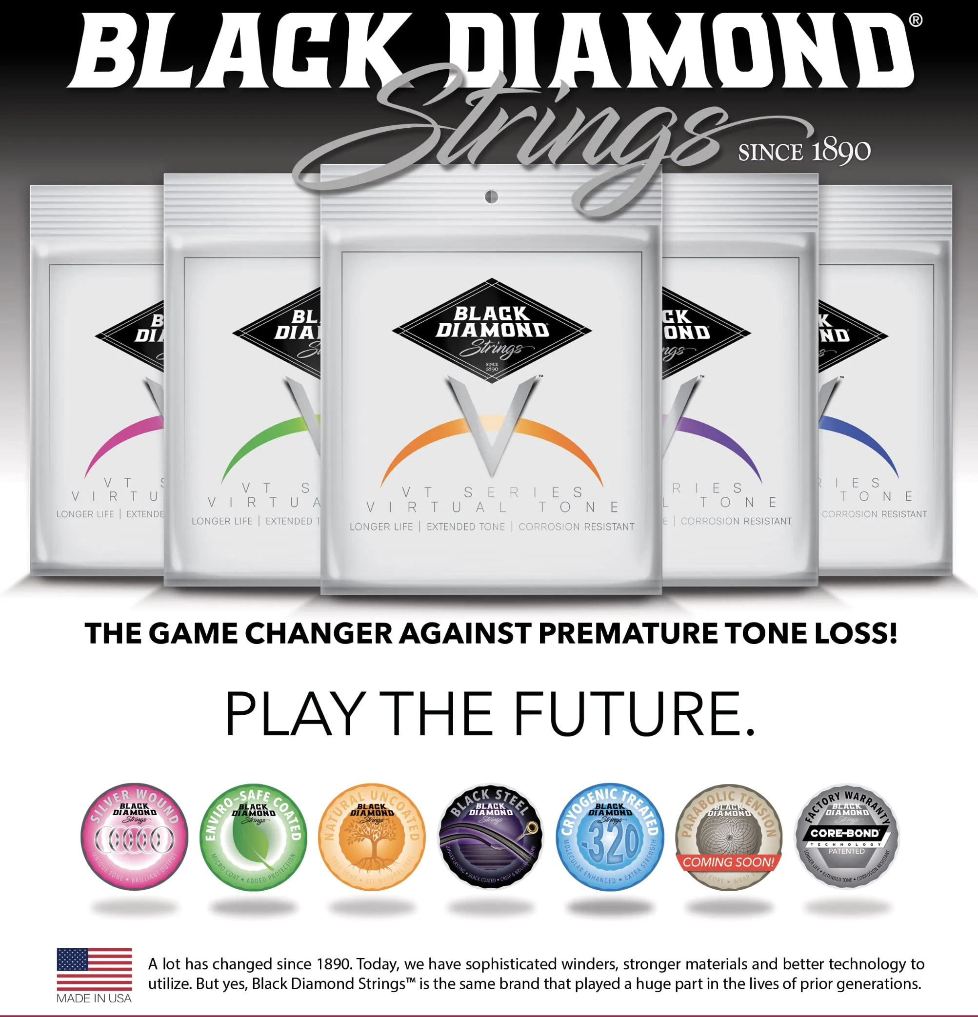 Black Diamond Strings® N400LCY37 Bass Cryogenic Rd Med/Long Scale .040SR.060SR.080SR.100SR 40-100 4 String - Image 3